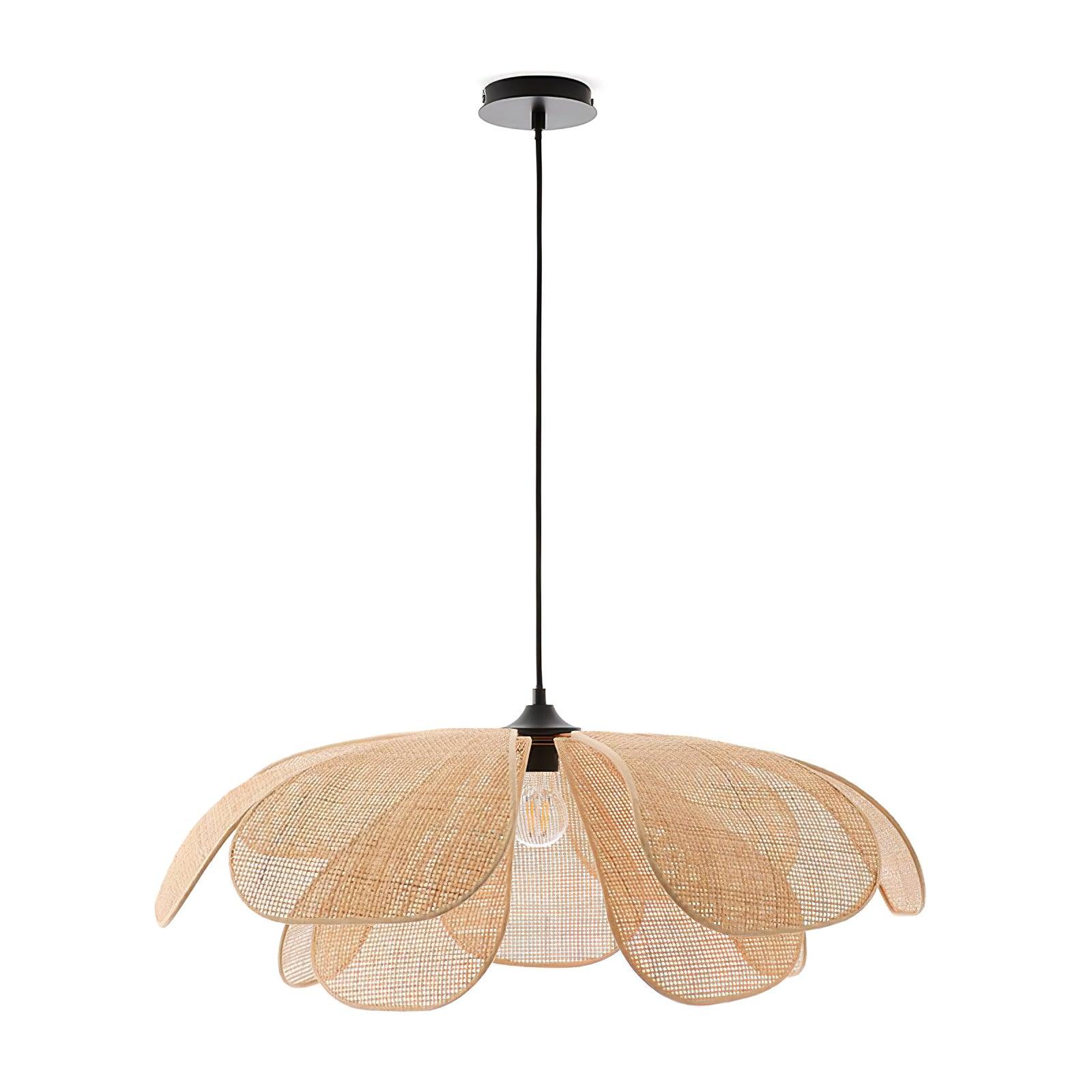 Eloria Petal-Shaped Rattan Pendant Light - Neutralighting