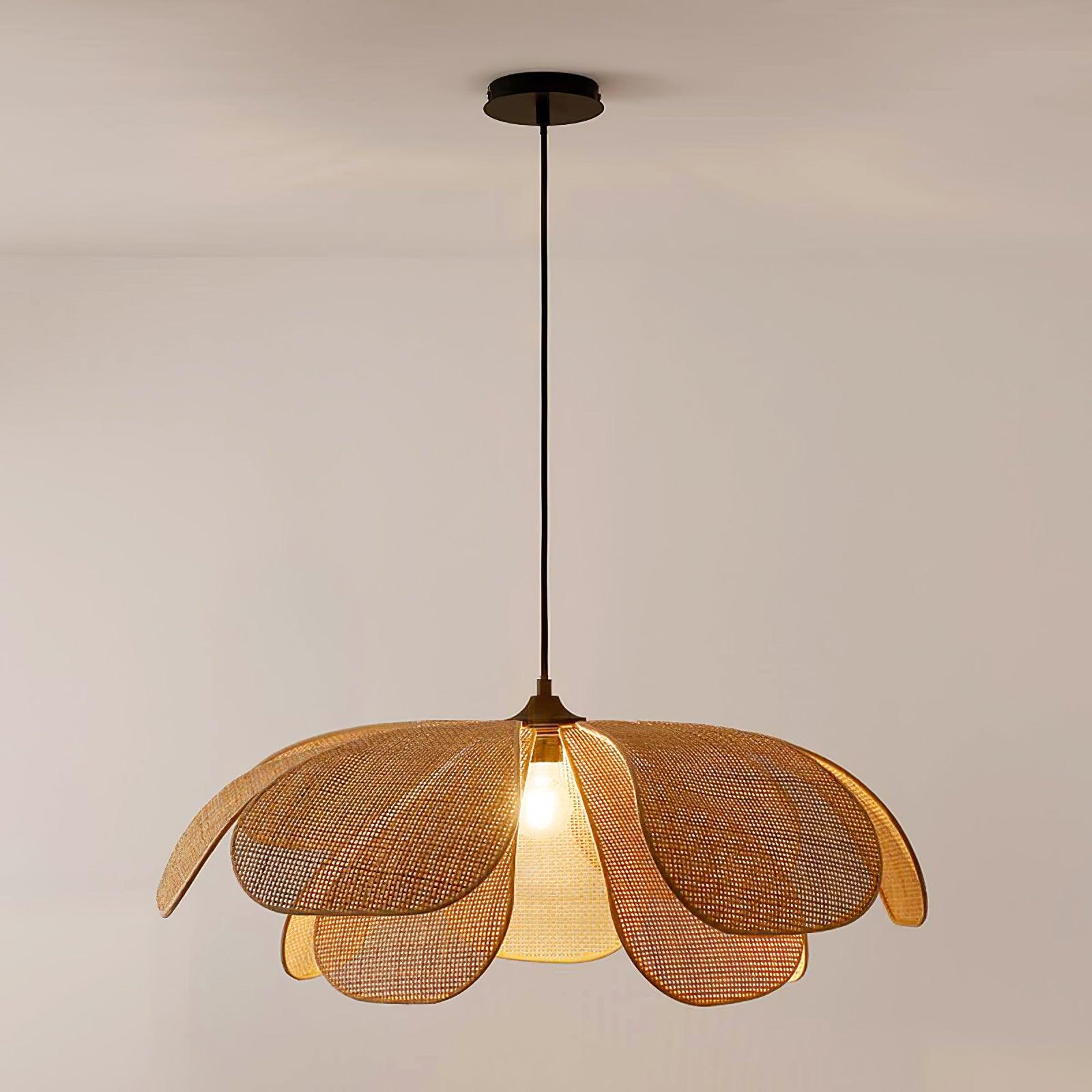 Eloria Petal-Shaped Rattan Pendant Light - Neutralighting