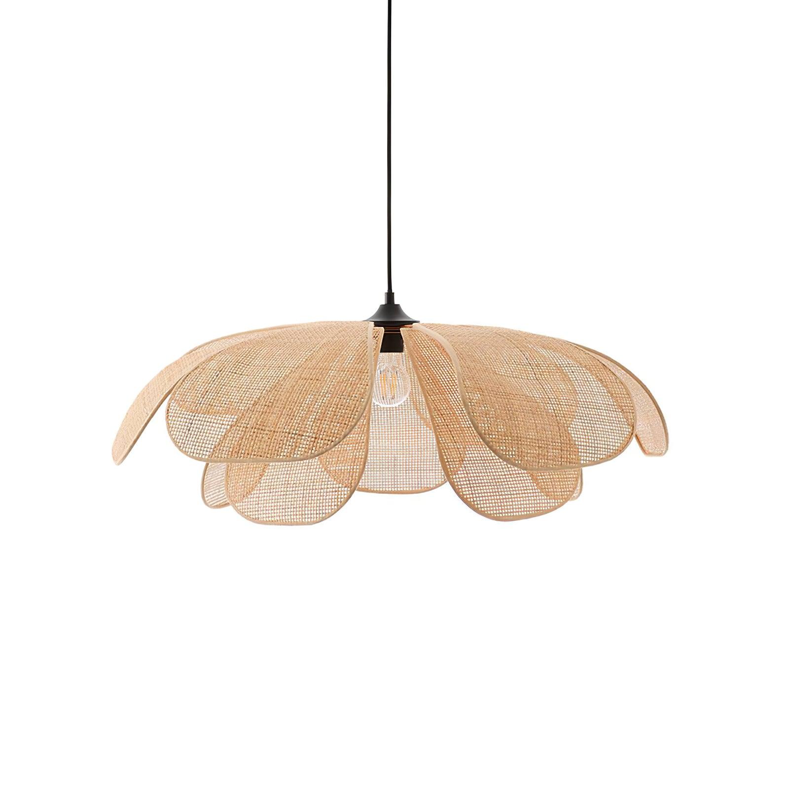 Eloria Petal-Shaped Rattan Pendant Light - Neutralighting