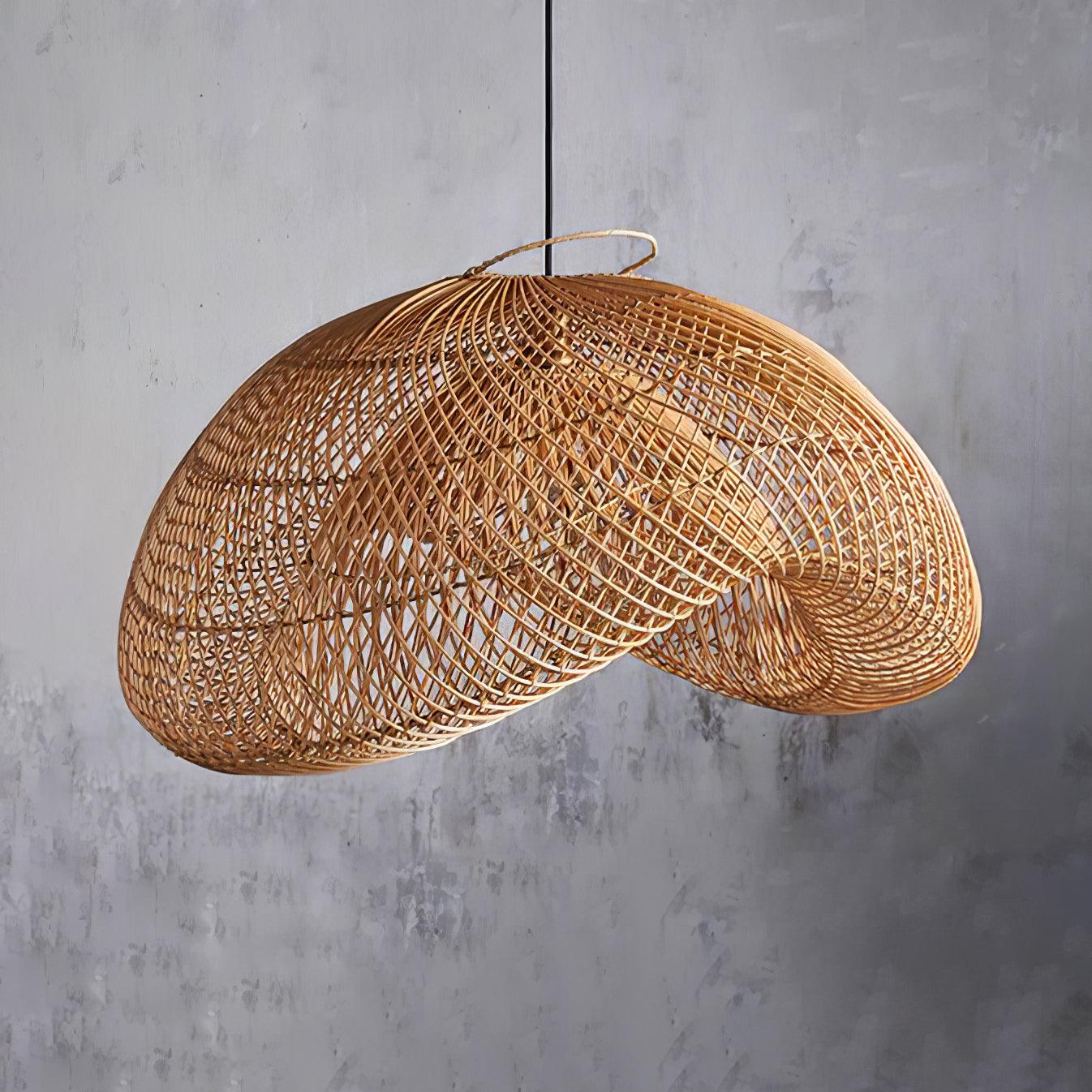 Juno Rustic Rattan Pendant Light Living Room - Neutralighting