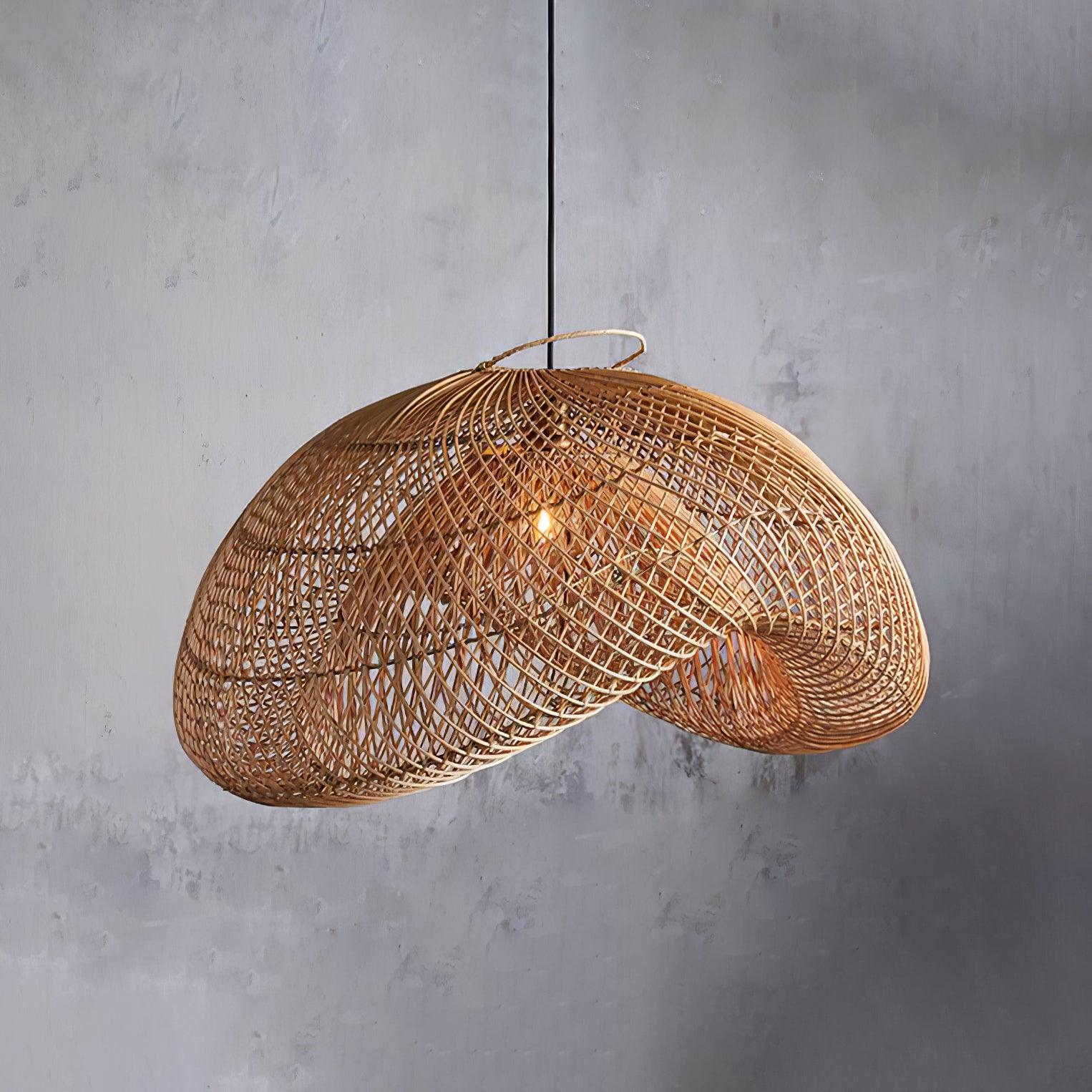 Juno Rustic Rattan Pendant Light Living Room - Neutralighting