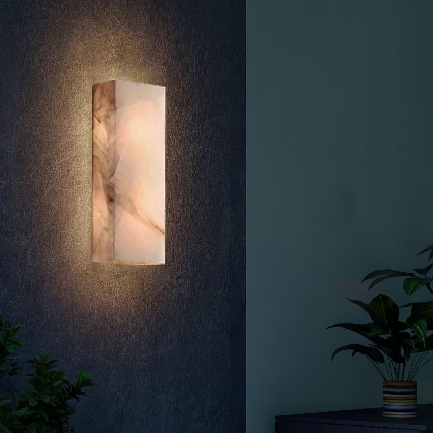 Orvian Minimalist Alabaster Outdoor Wall Light - Neutralighting