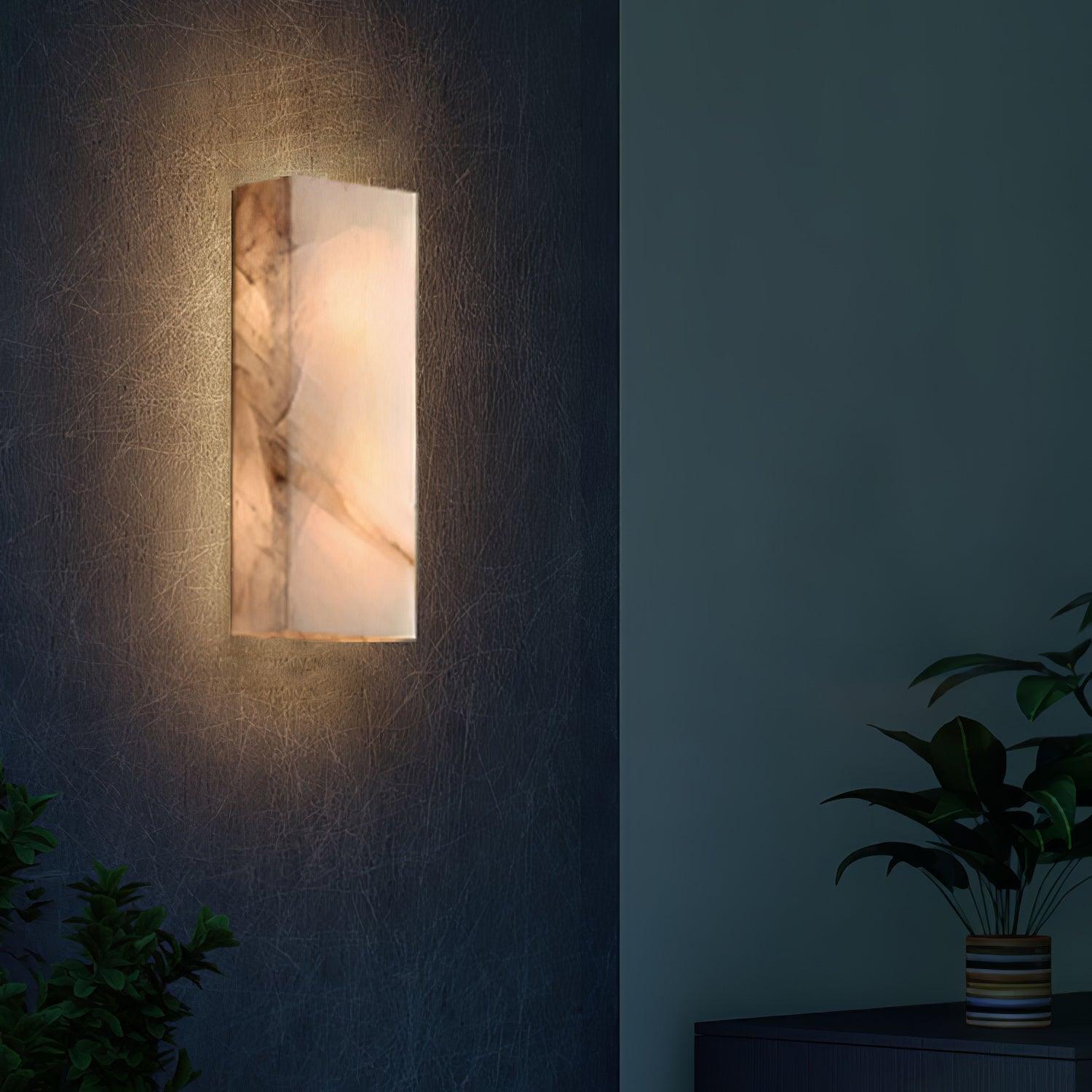 Orvian Minimalist Alabaster Outdoor Wall Light - Neutralighting