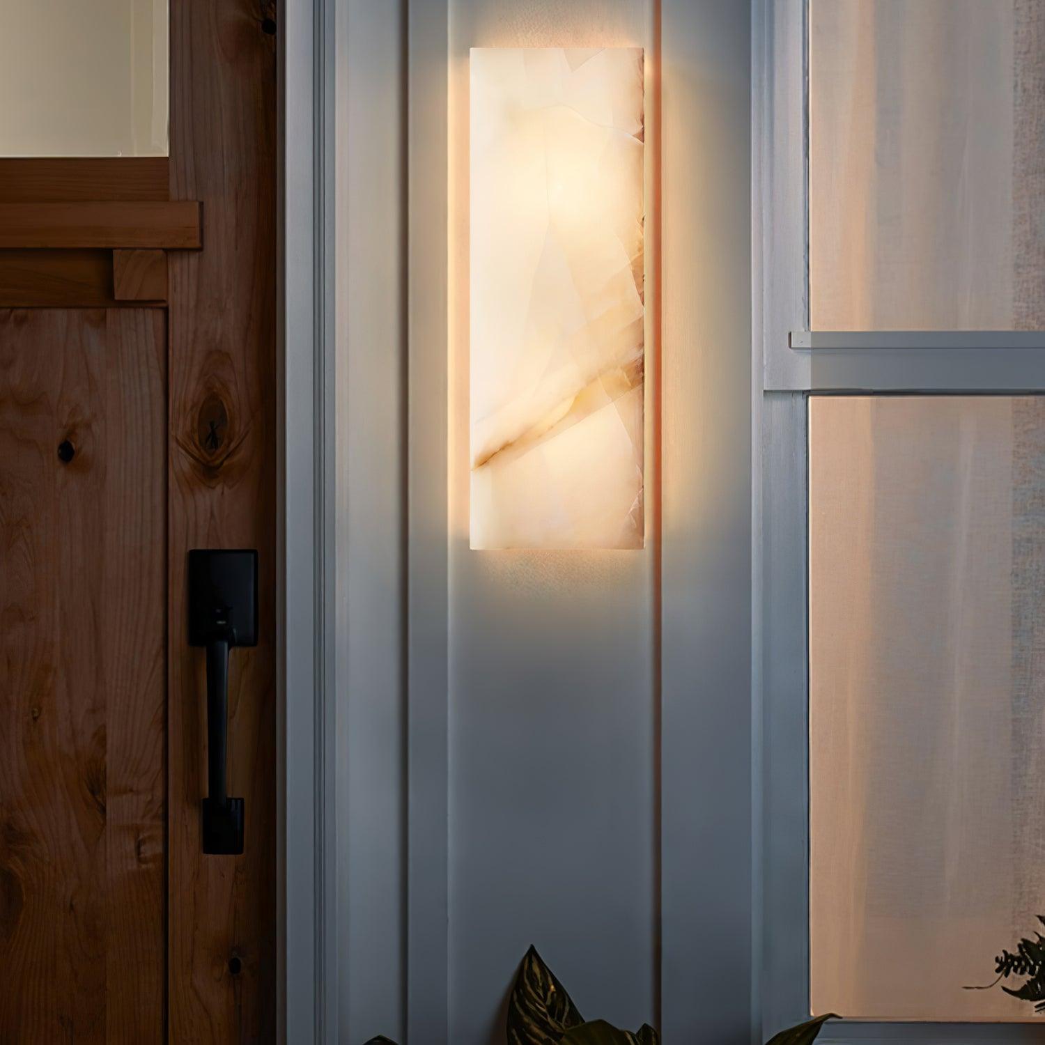 Orvian Minimalist Alabaster Outdoor Wall Light - Neutralighting