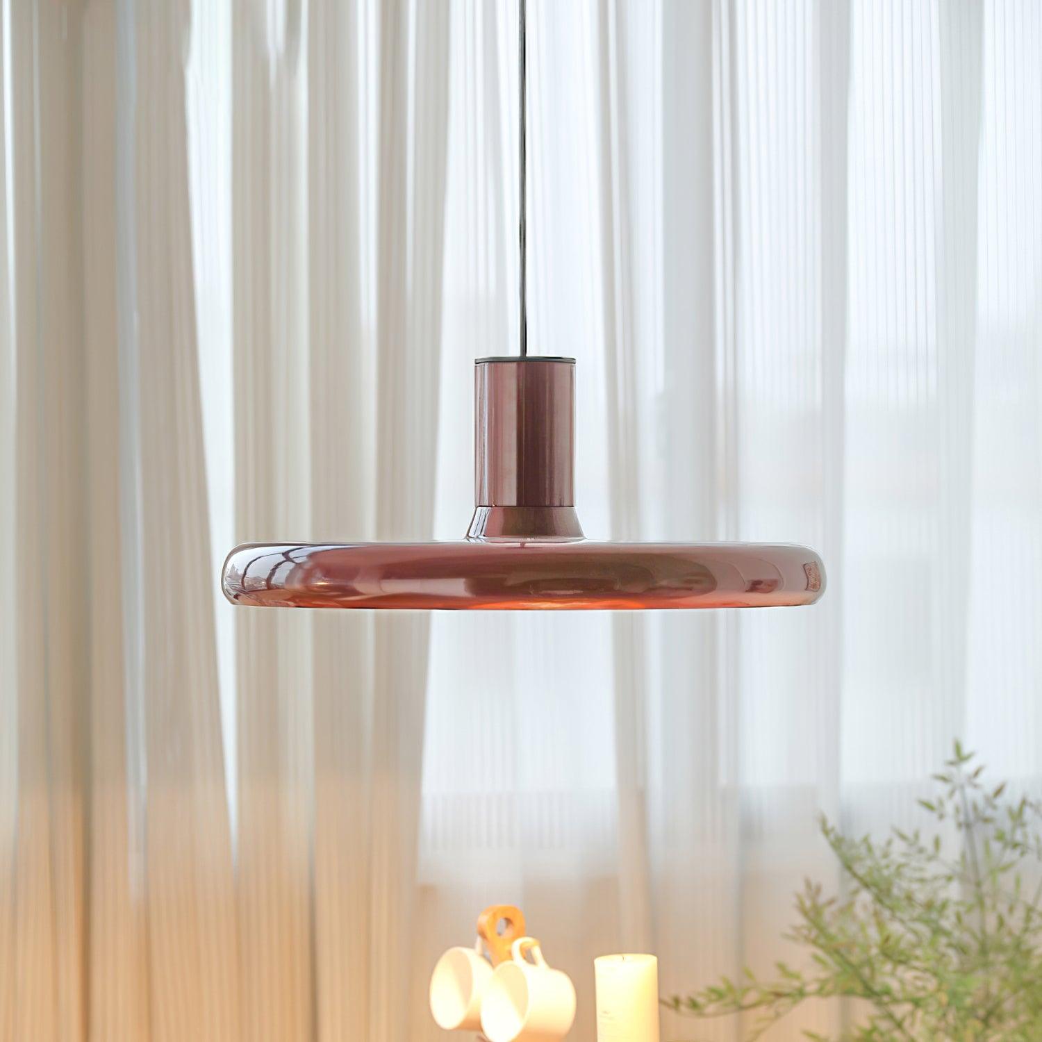 Pendant Lamp Frisbee Red Industrial Contemporary - Neutralighting