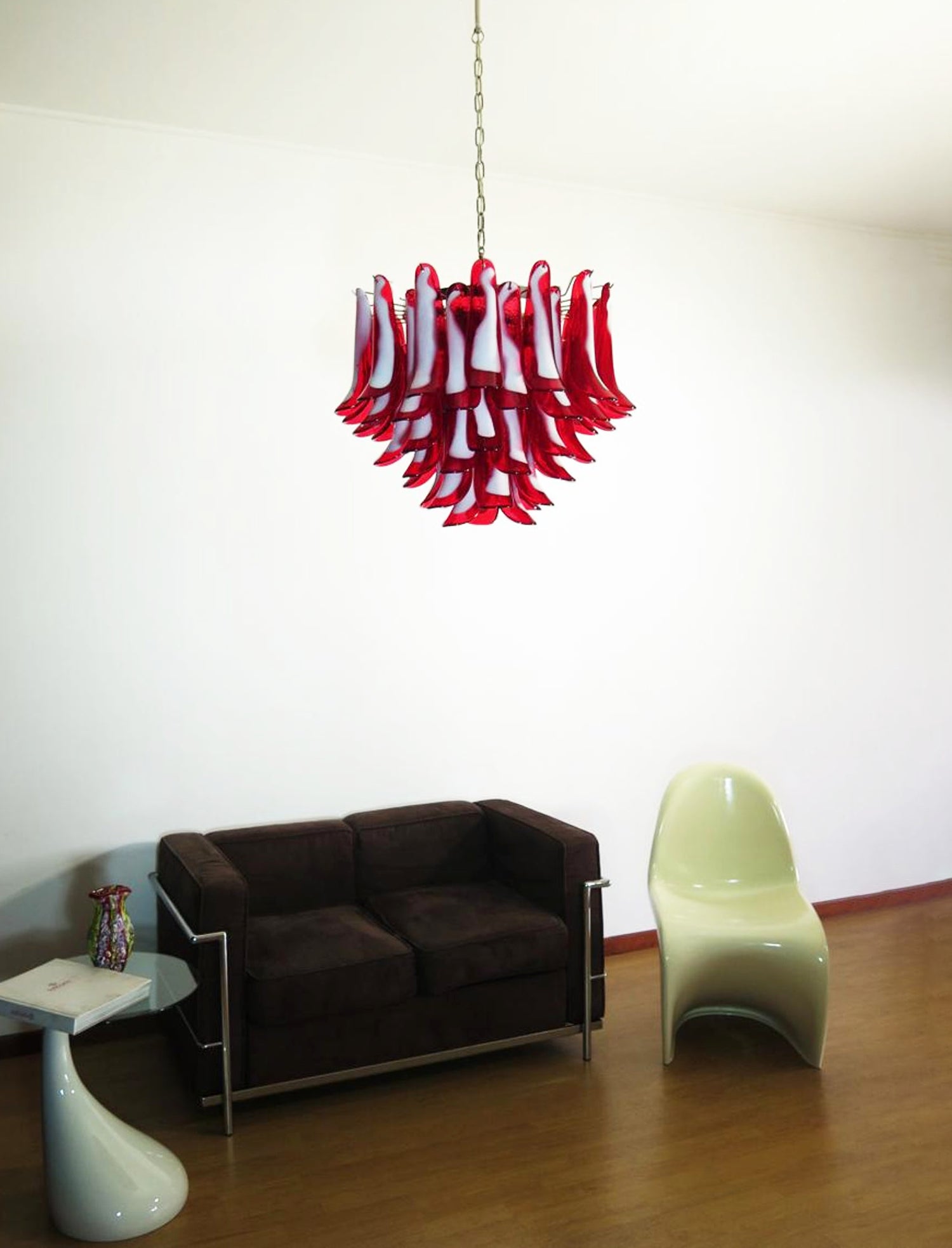 Aurora Chandelier Red Murano Petals