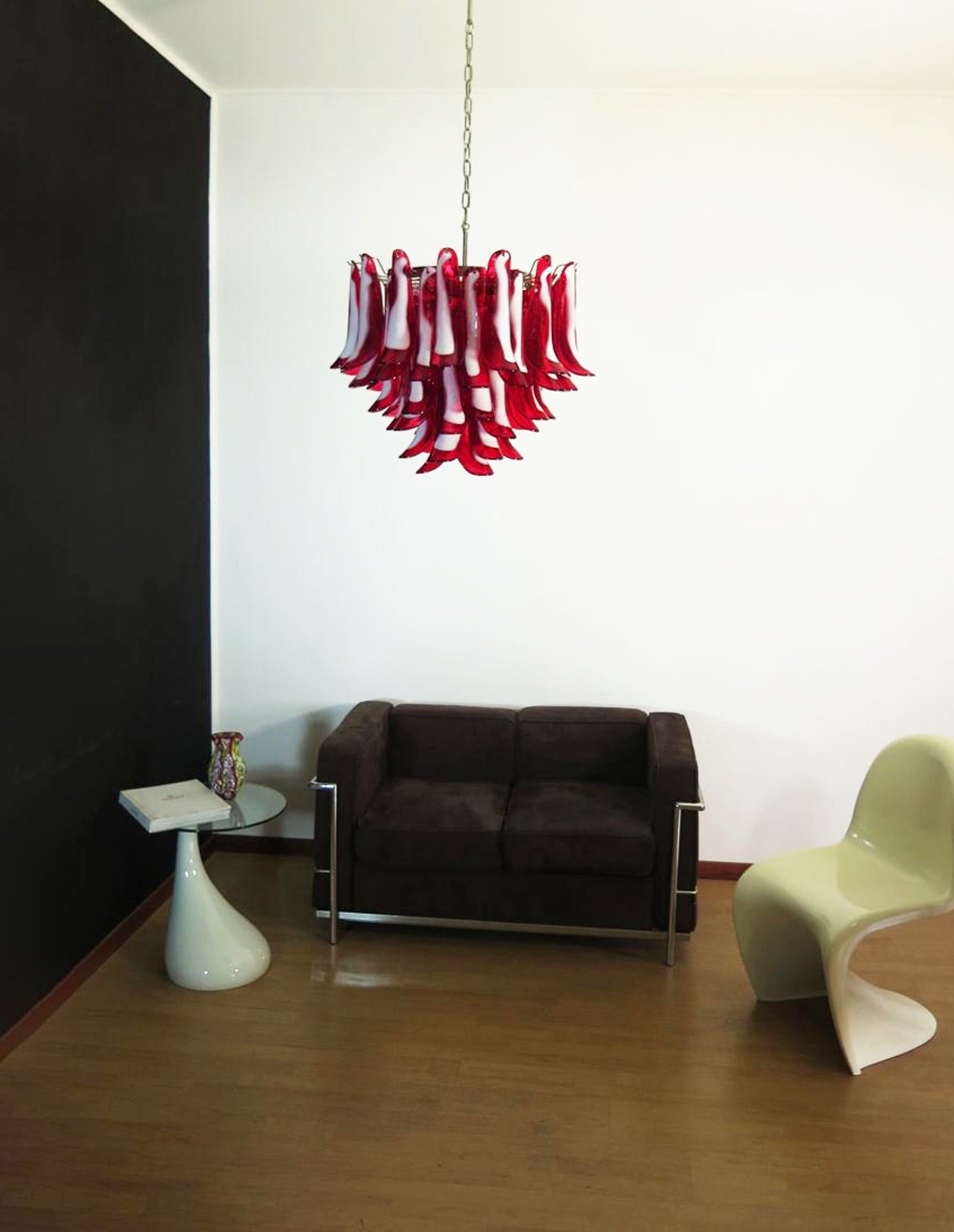 Aurora Chandelier Red Murano Petals