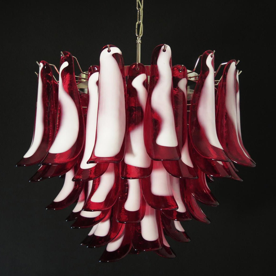 Aurora Chandelier Red Murano Petals