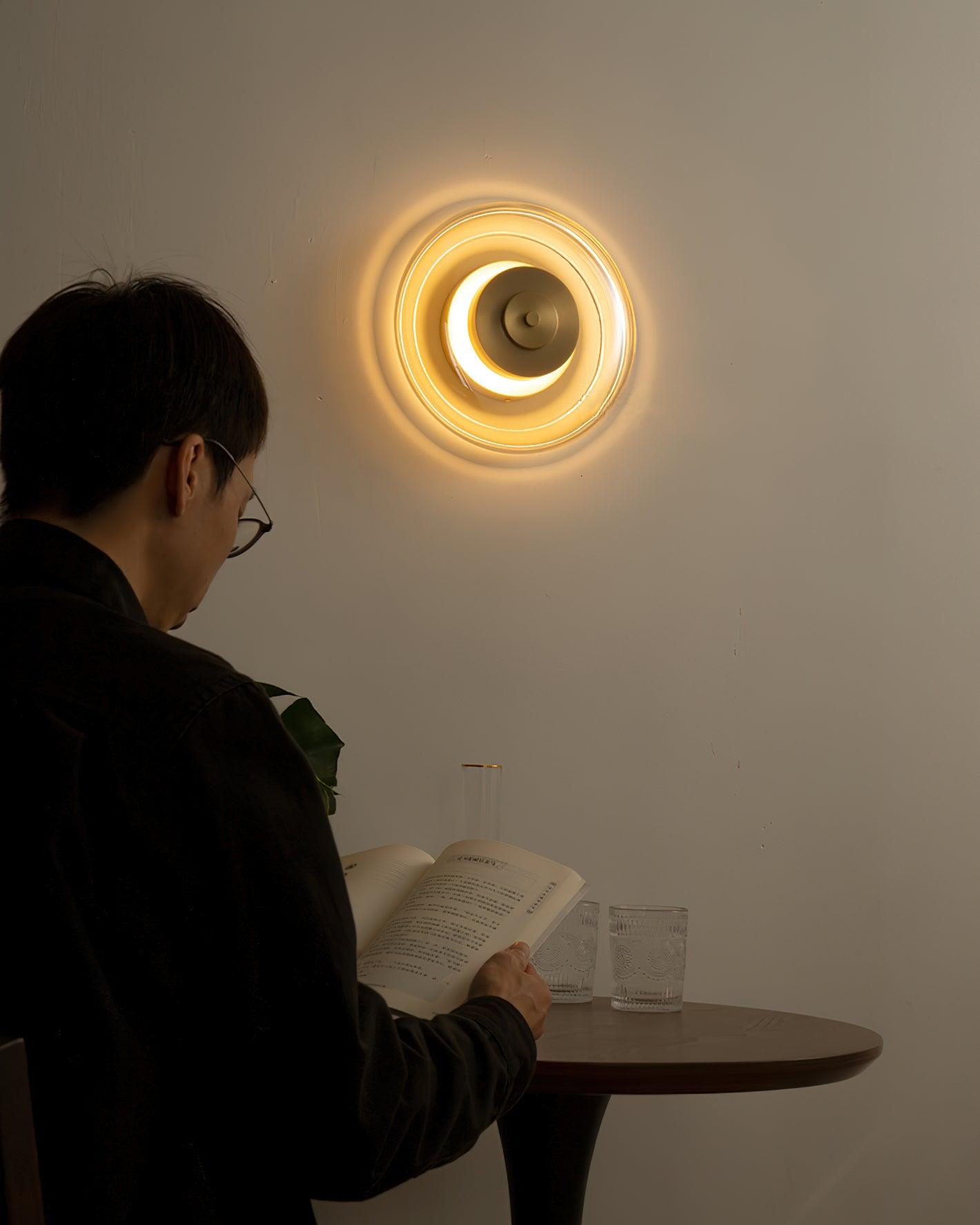 Elysso Brass Circular Wall Lamp - Neutralighting