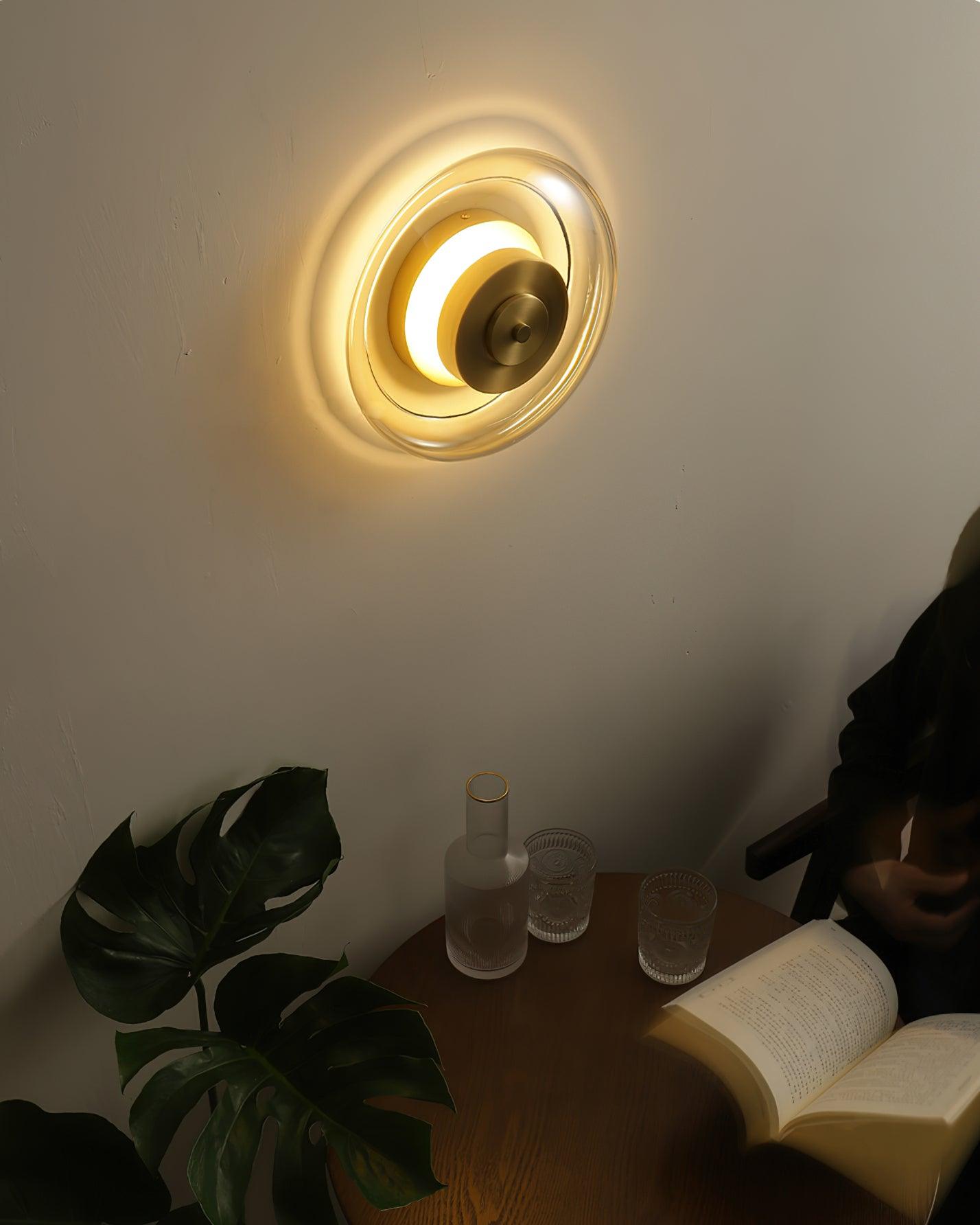 Elysso Brass Circular Wall Lamp - Neutralighting