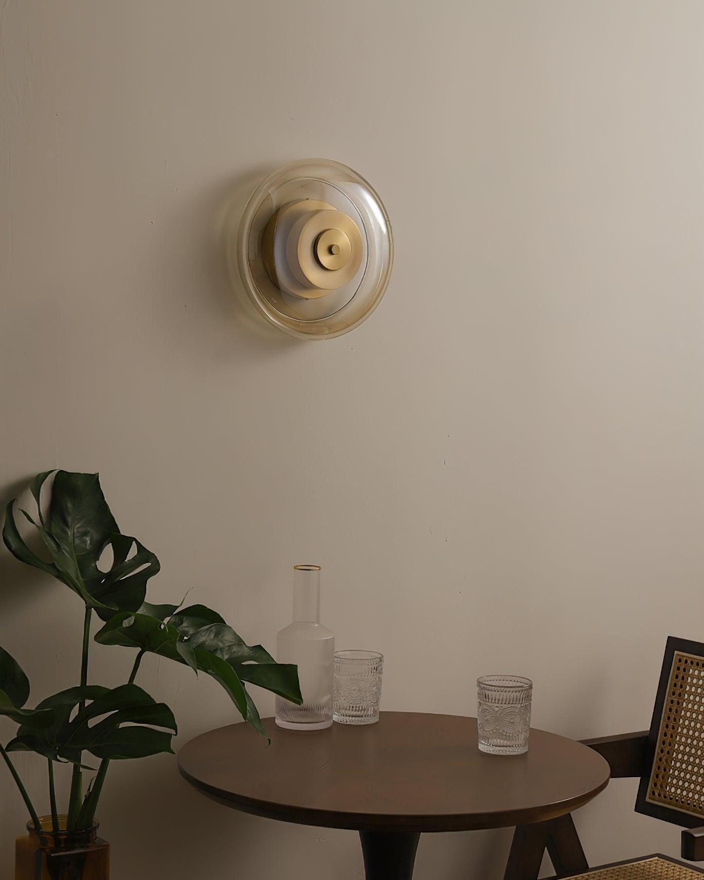 Elysso Brass Circular Wall Lamp - Neutralighting