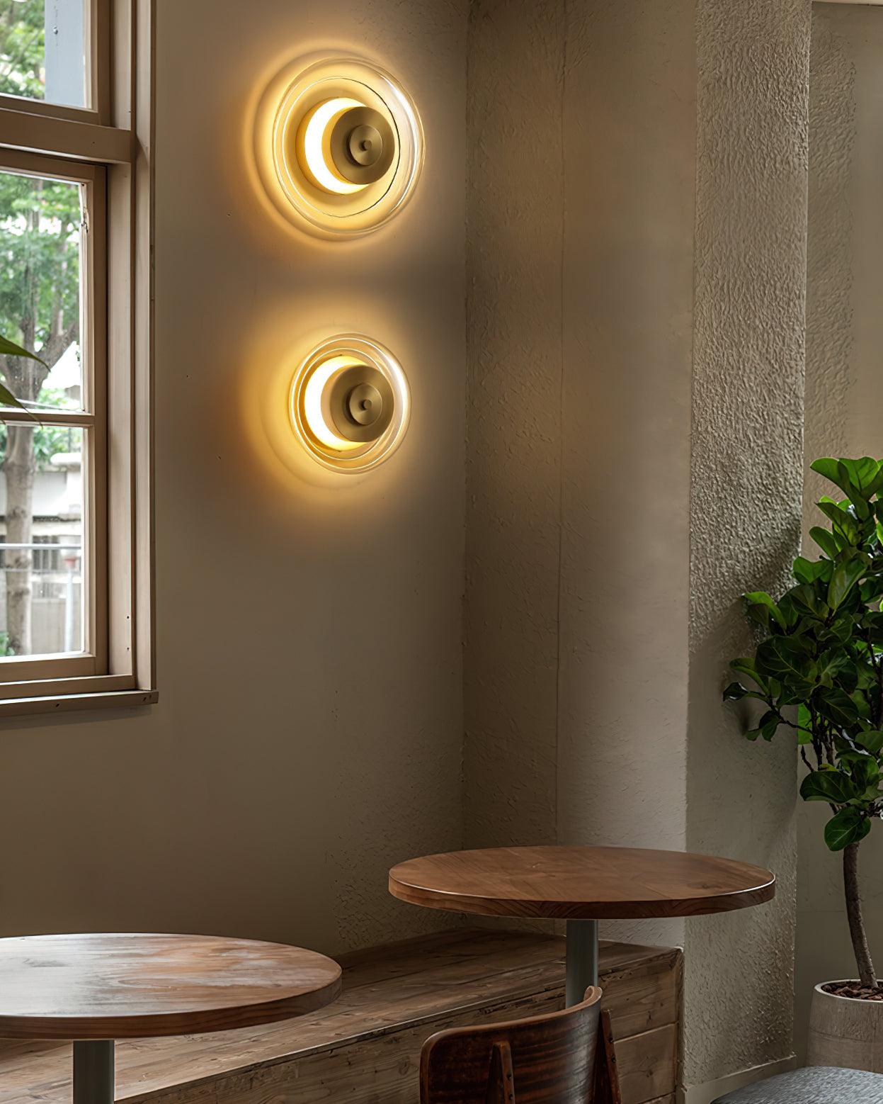 Elysso Brass Circular Wall Lamp - Neutralighting