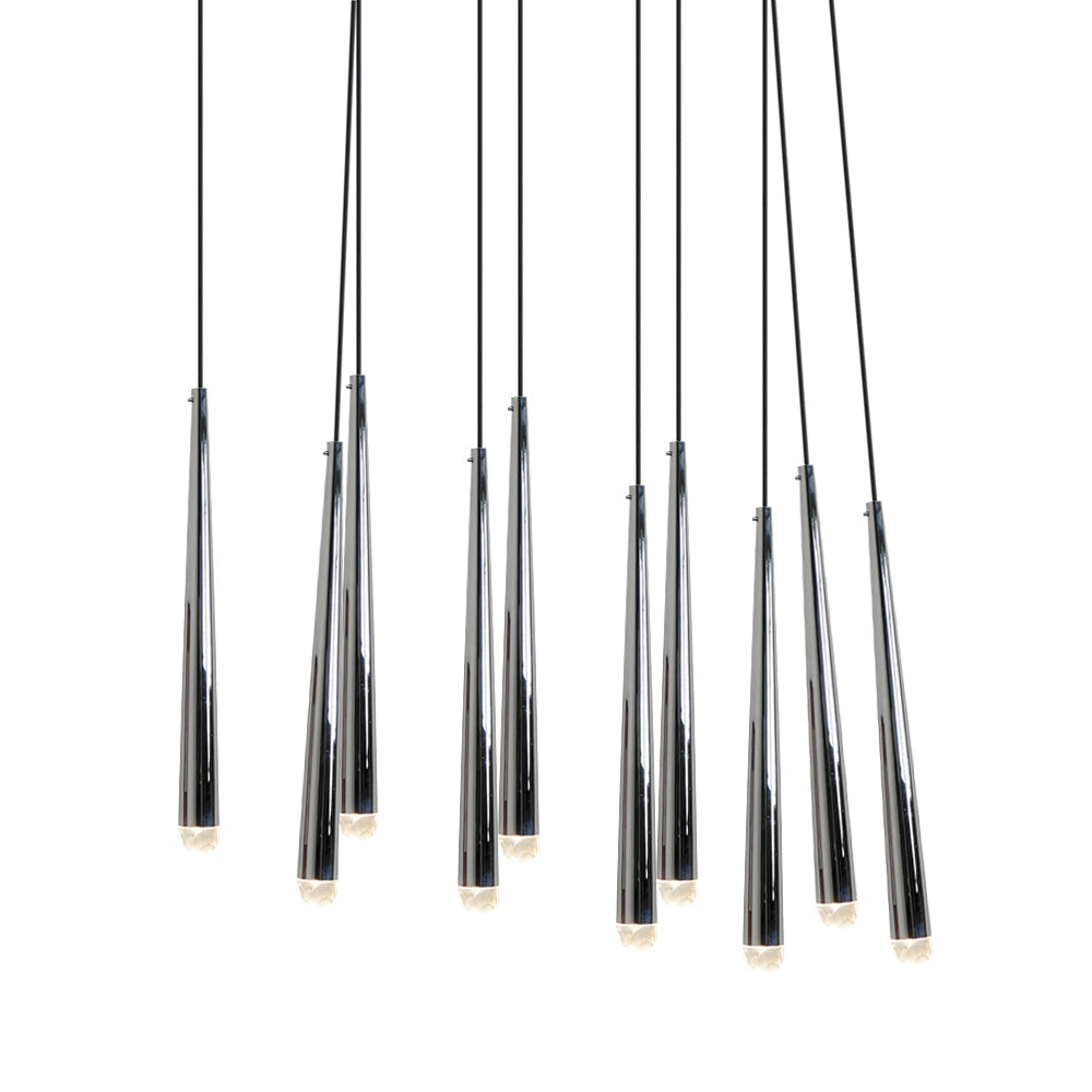 Chandelier with Polished Brass and Crystal Shades Minimalist - Neutralighting