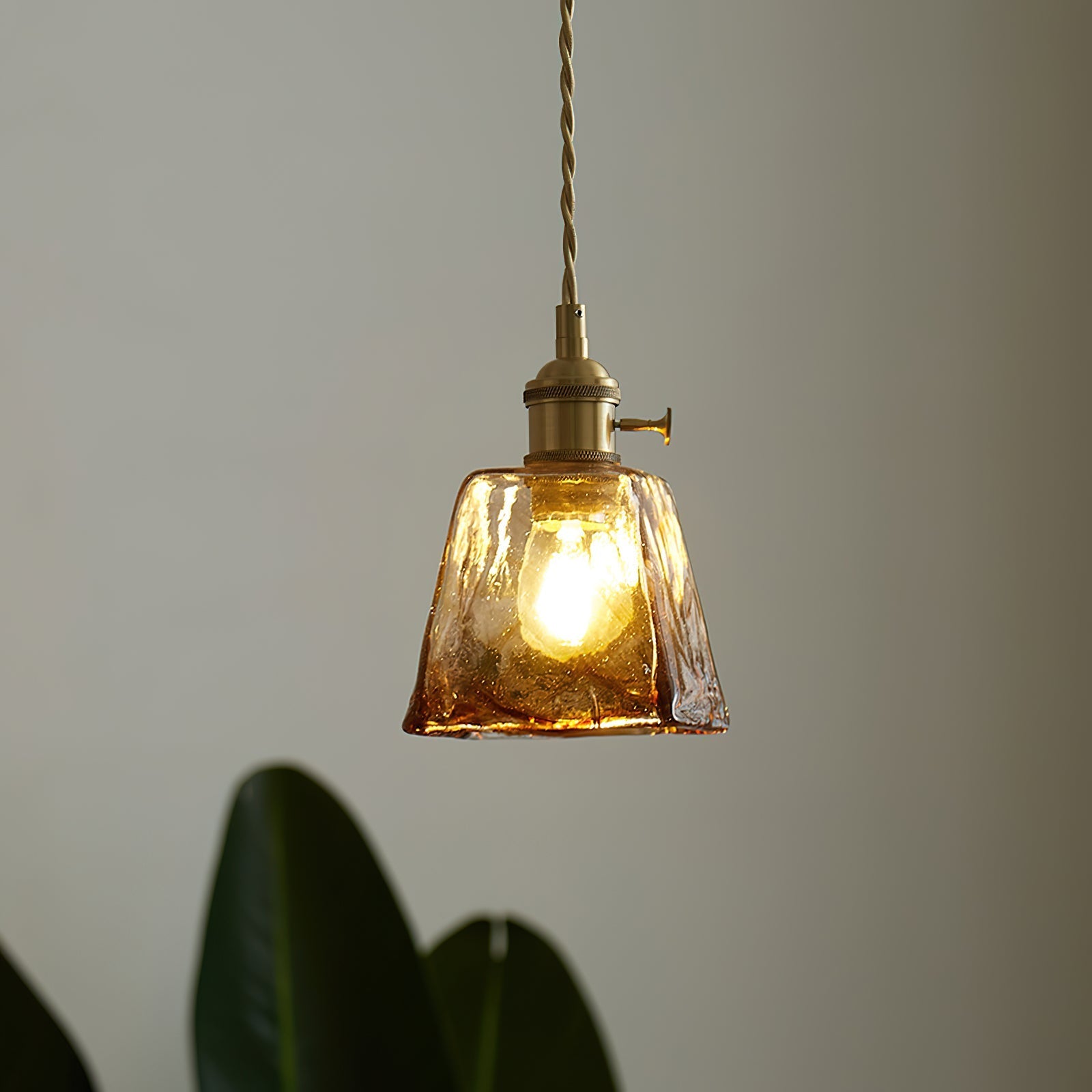 Amberlyn Vintage Amber Glass Pendant Light - Neutralighting
