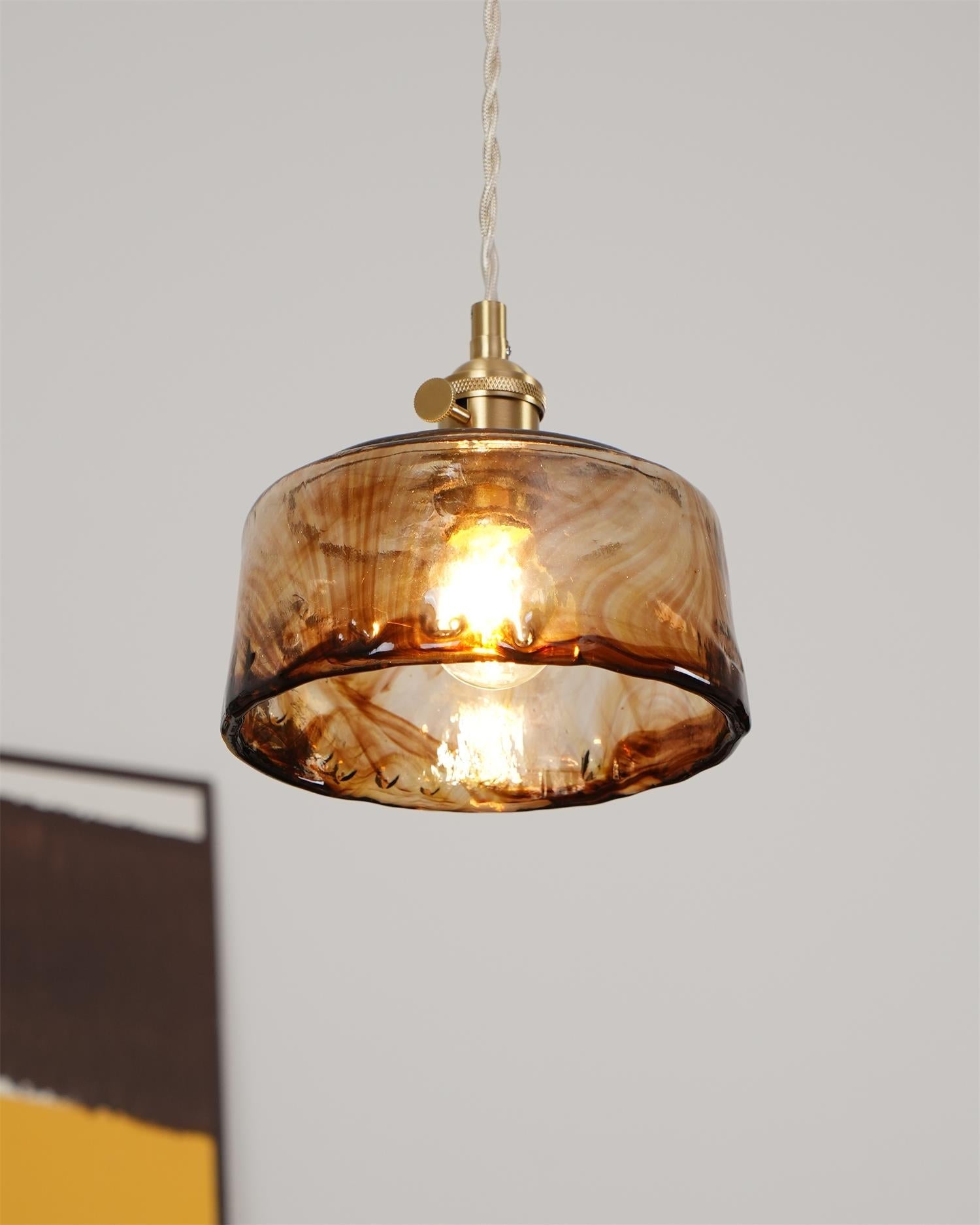 Amberlyn Vintage Amber Glass Pendant Light - Neutralighting