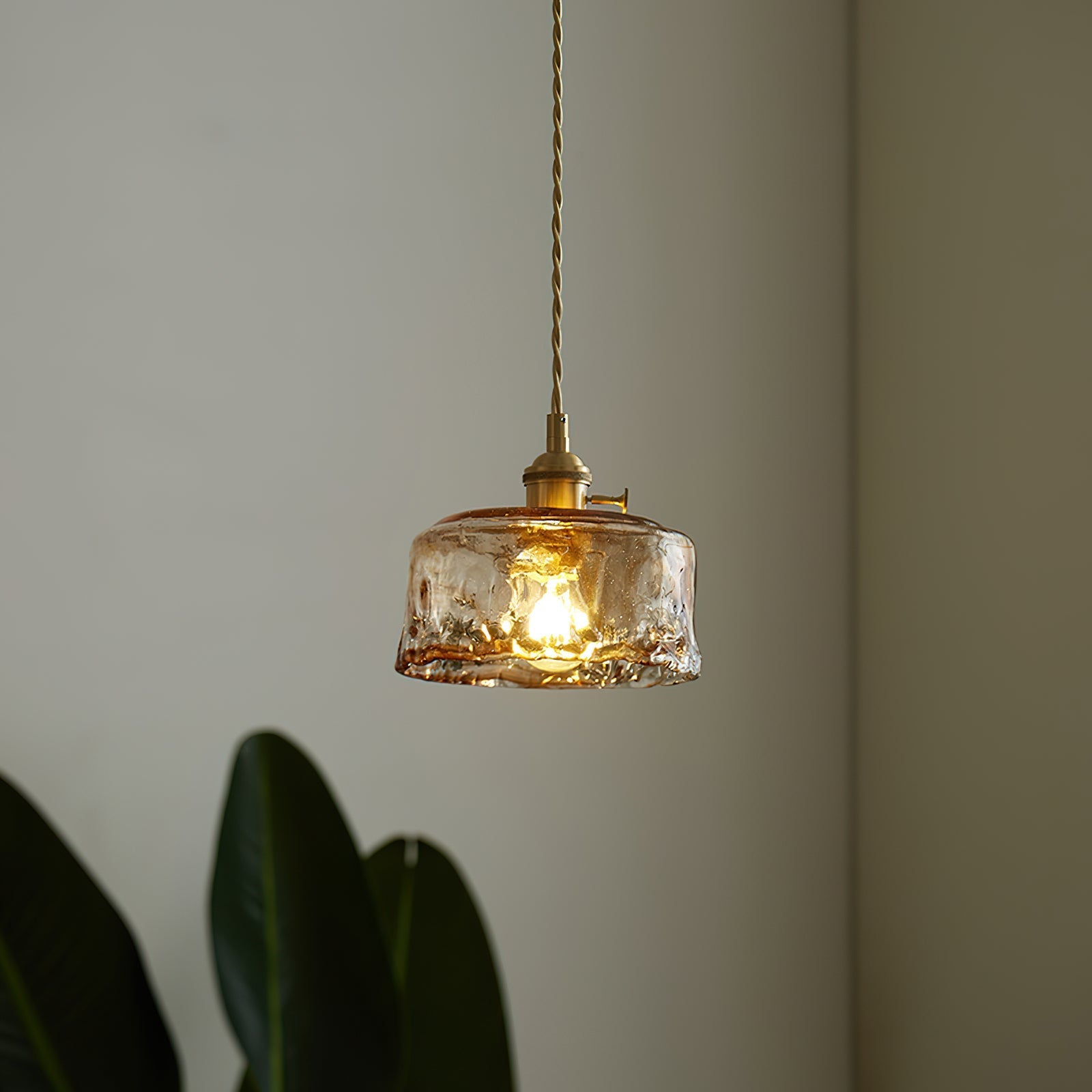 Amberlyn Vintage Amber Glass Pendant Light - Neutralighting