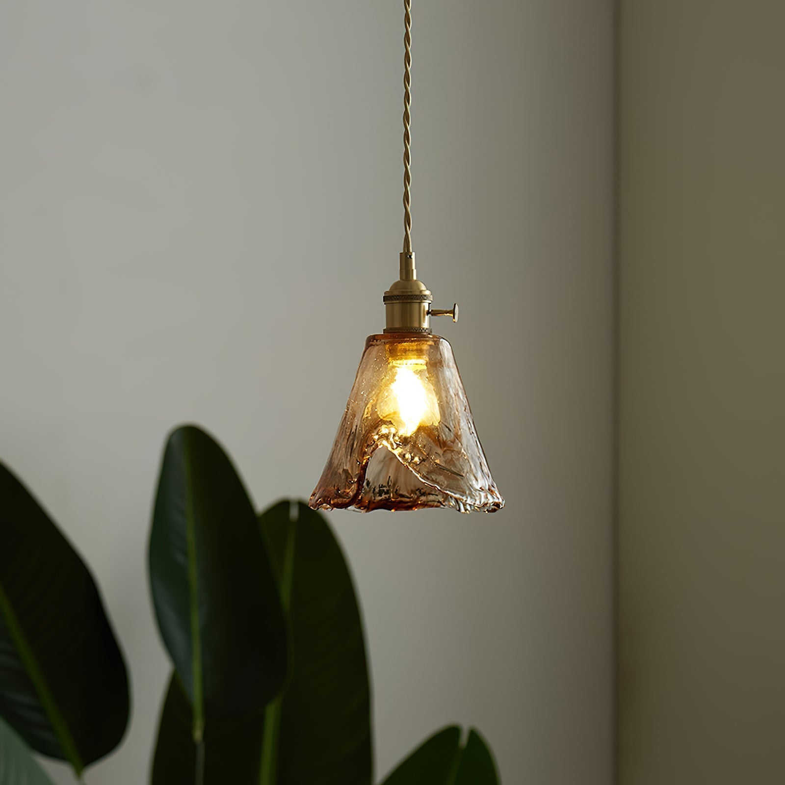Amberlyn Vintage Amber Glass Pendant Light - Neutralighting