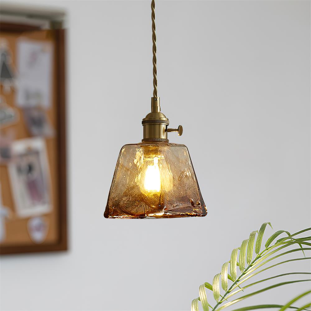 Amberlyn Vintage Amber Glass Pendant Light - Neutralighting