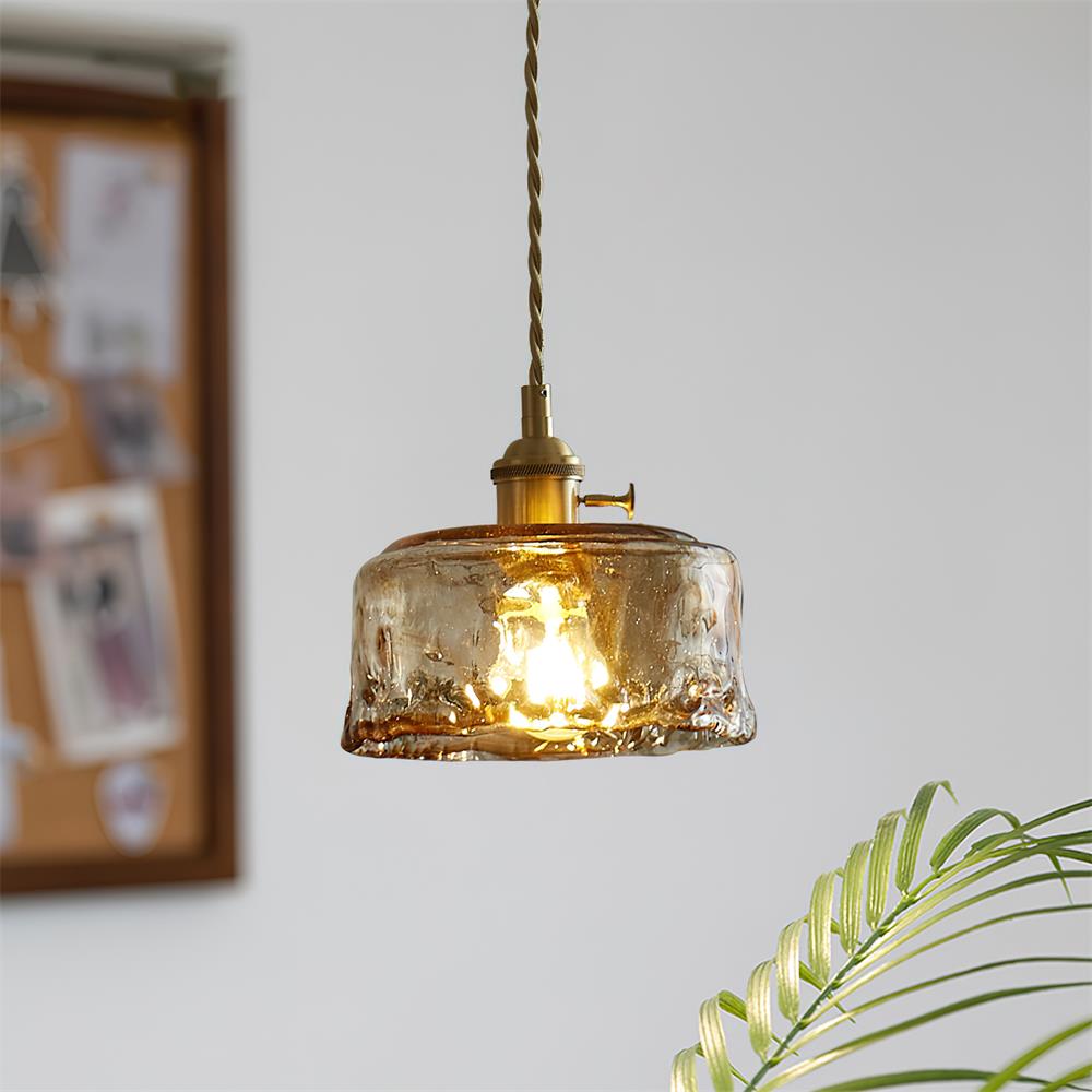 Amberlyn Vintage Amber Glass Pendant Light - Neutralighting