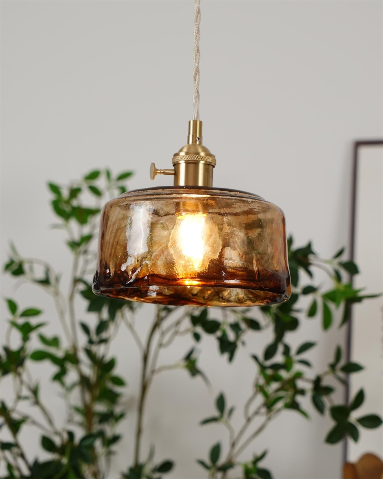 Amberlyn Vintage Amber Glass Pendant Light - Neutralighting