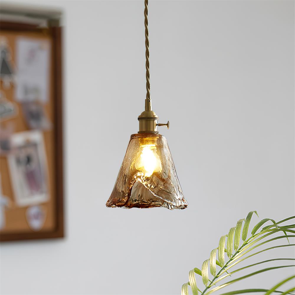 Amberlyn Vintage Amber Glass Pendant Light - Neutralighting