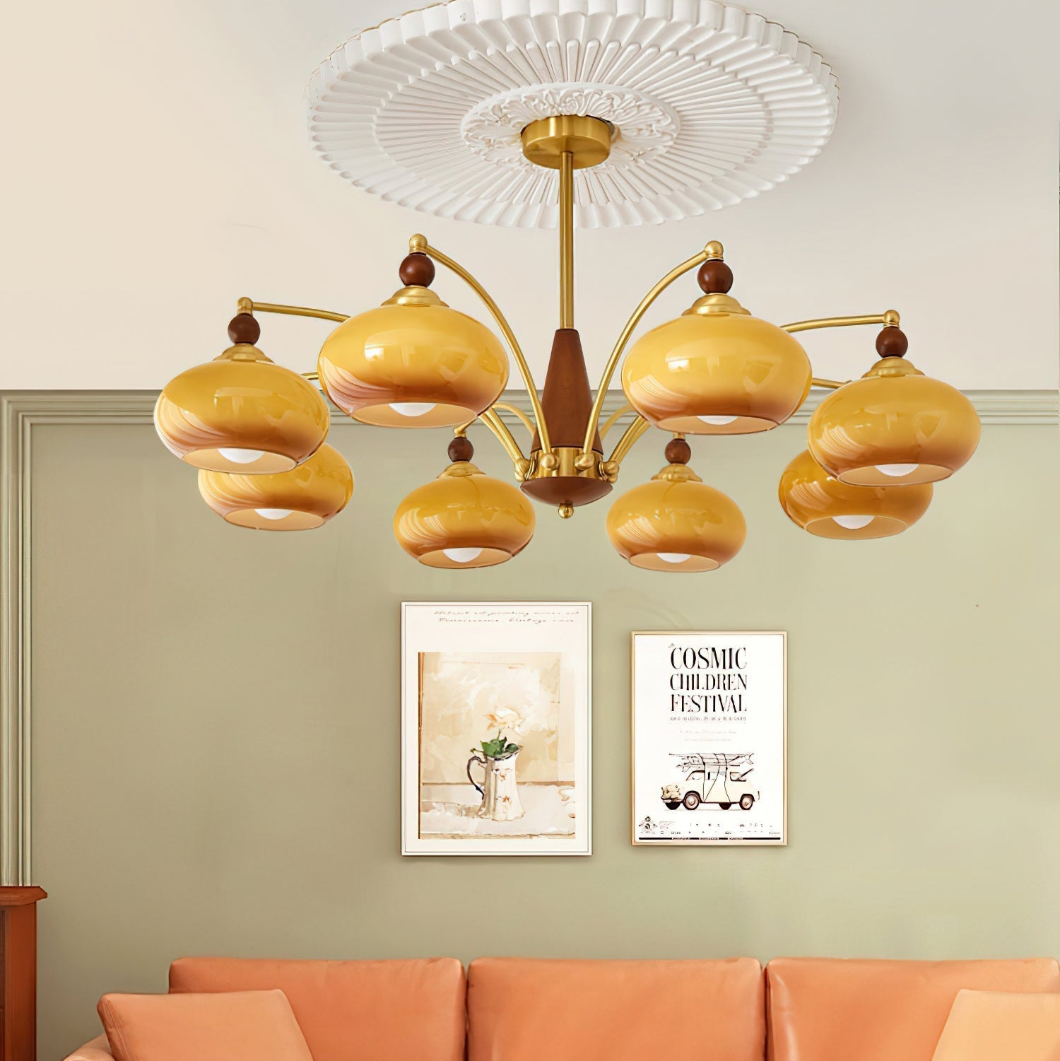 Charlotte Retro Chandelier Cluster
