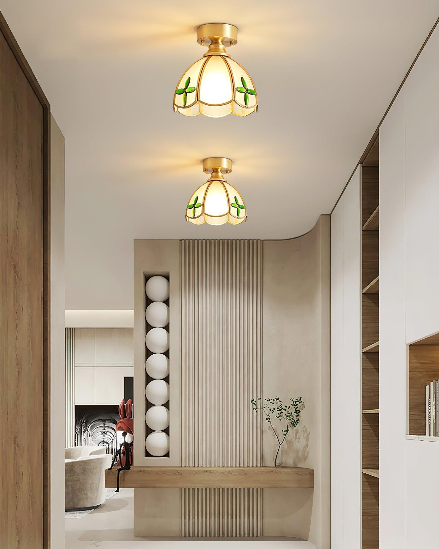 Civelle Tiffany Style Stained Glass Ceiling Light - Neutralighting