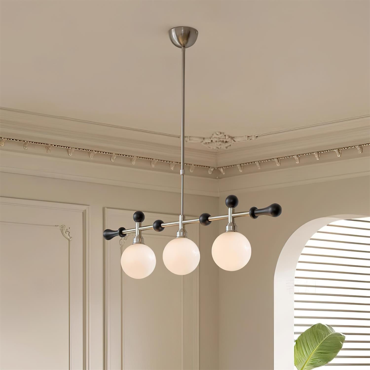 Chandelier Linear Globe LED/Incandescent for Dining Room Kitchen Island - Neutralighting