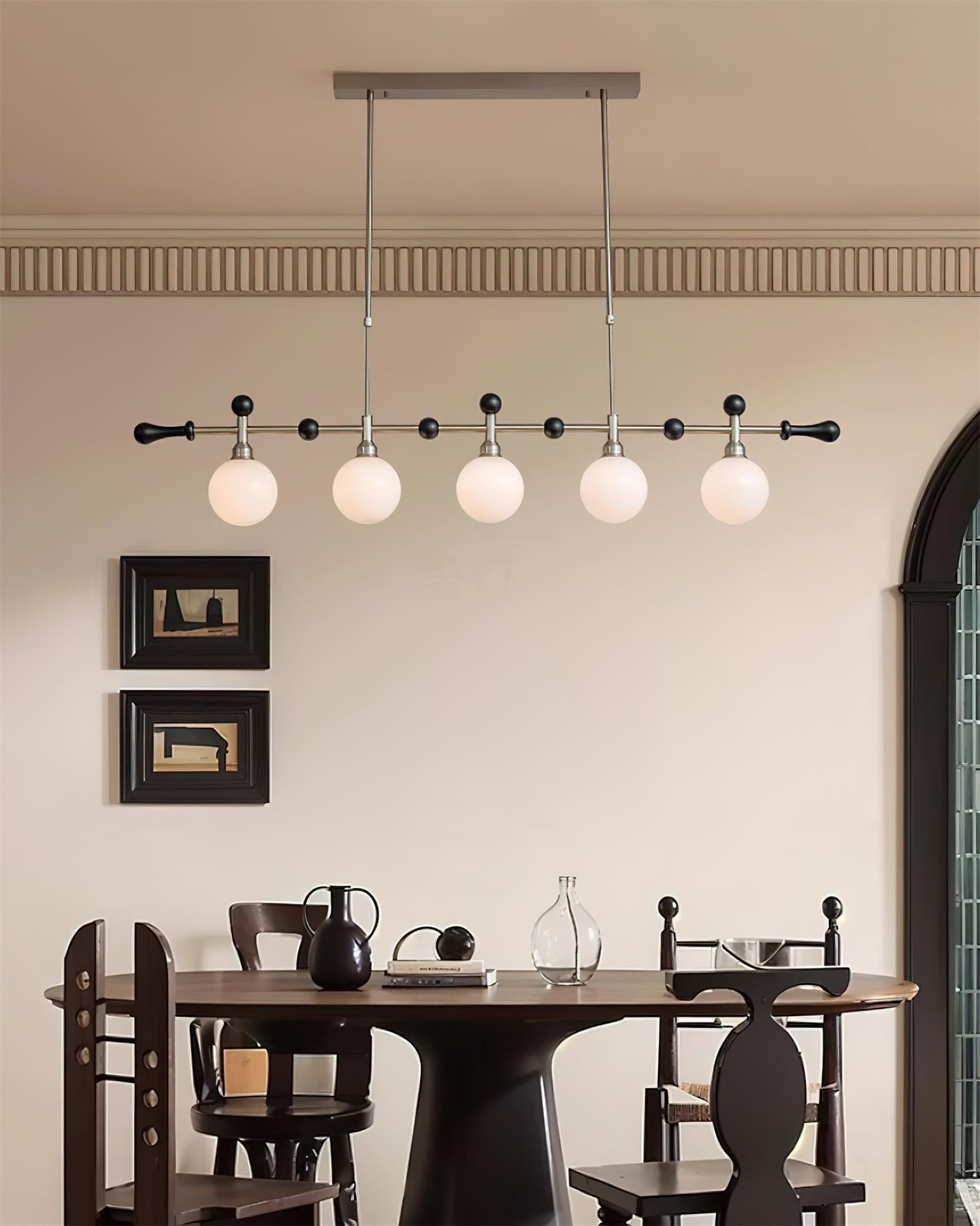 Chandelier Linear Globe LED/Incandescent for Dining Room Kitchen Island - Neutralighting