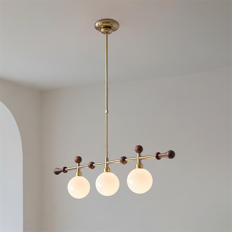 Chandelier Linear Globe LED/Incandescent for Dining Room Kitchen Island - Neutralighting