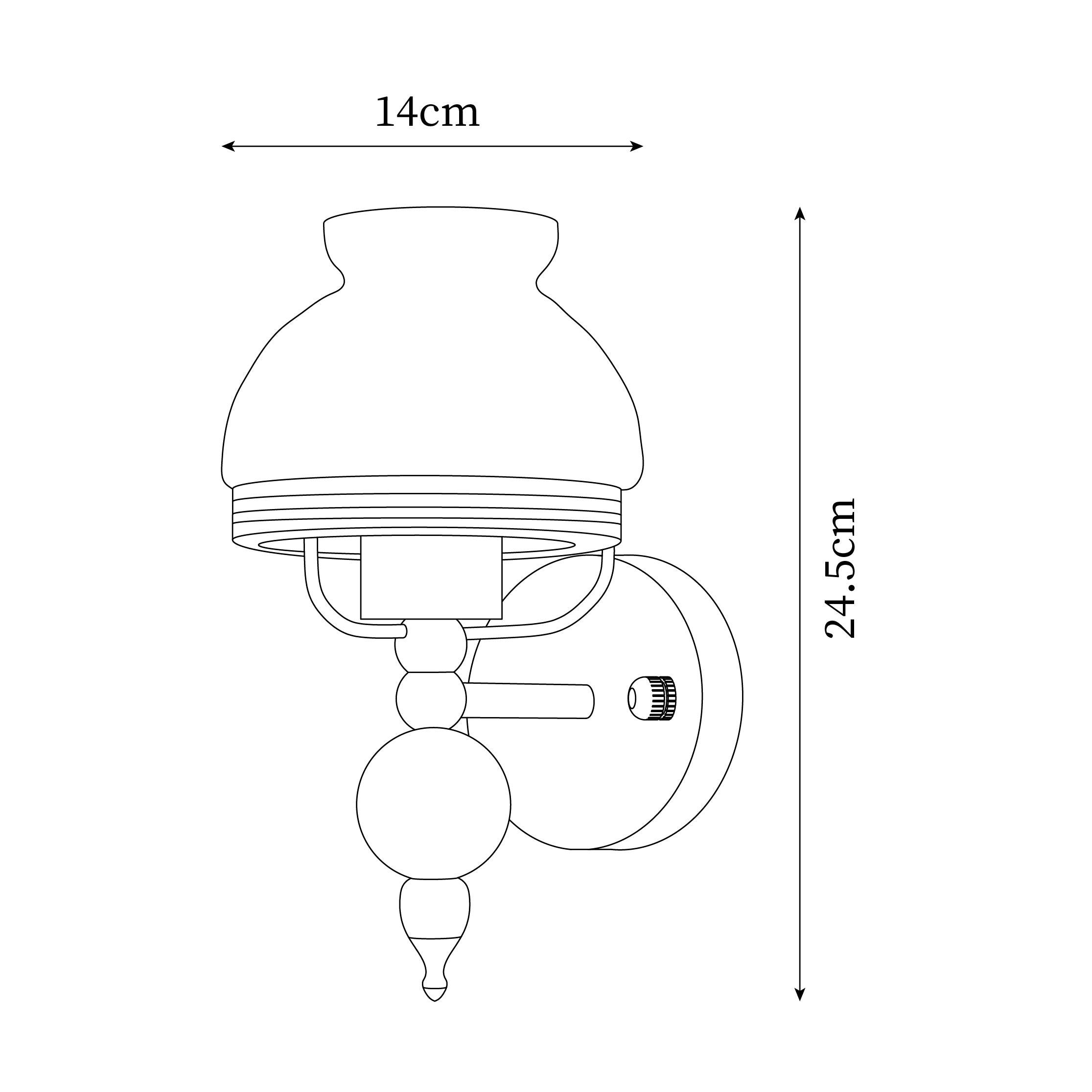 Wall Lamp Glass and Metal Light for Bedroom or Hallway Retro - Neutralighting