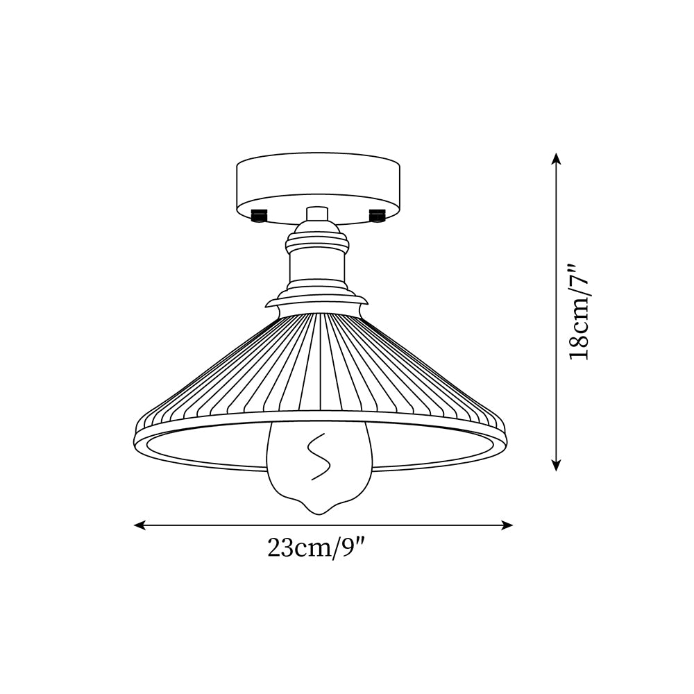 Belmont Vintage Brass & Ceramic Ceiling Light - Neutralighting