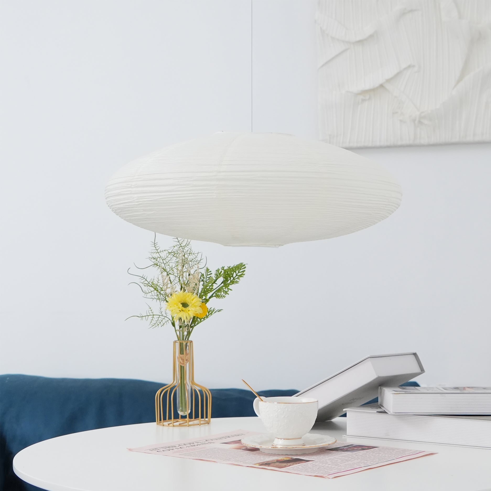 Sente Washi Paper Swag Pendant Light - Neutralighting