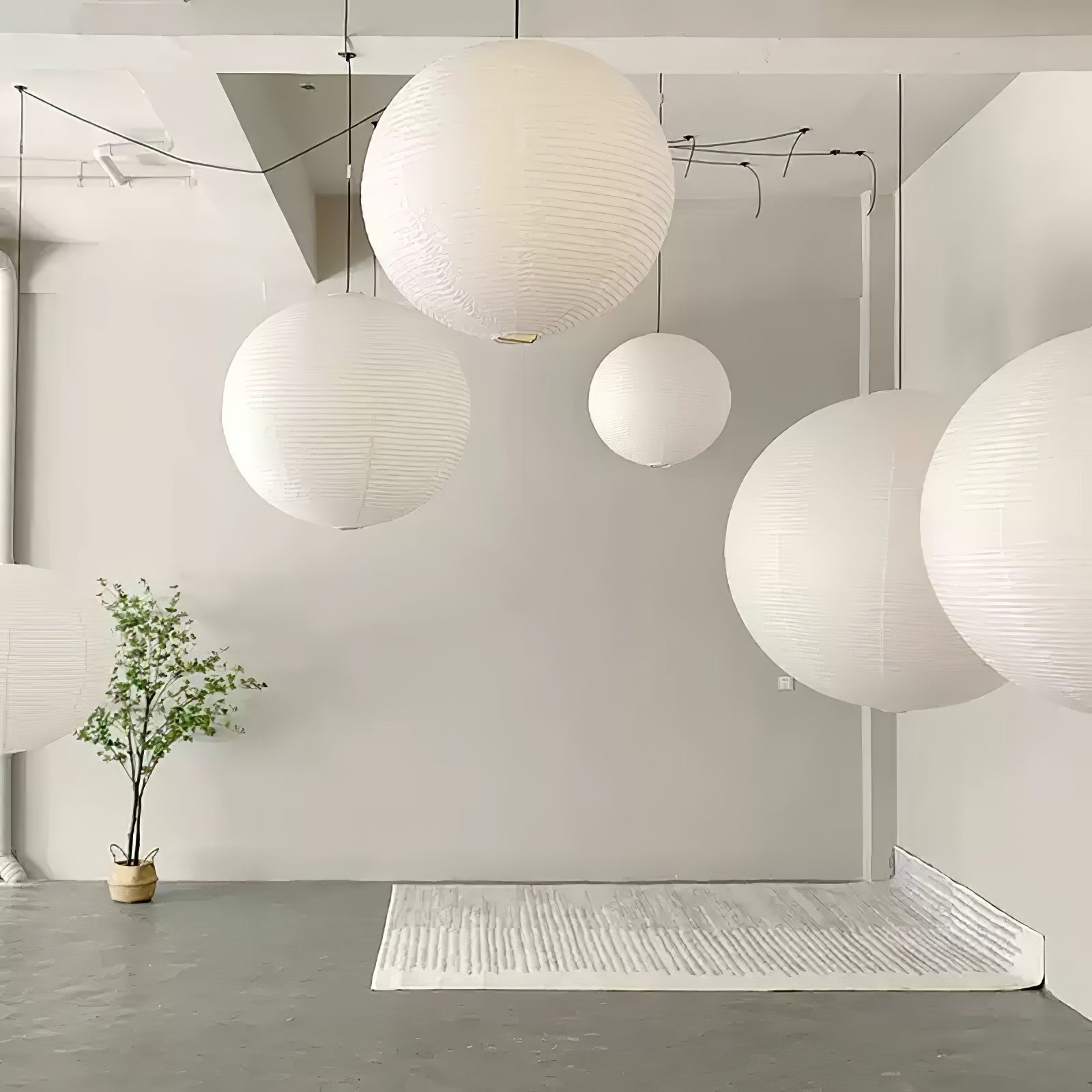 Sylin Pendant Swag Light Mulberry Silk - Neutralighting
