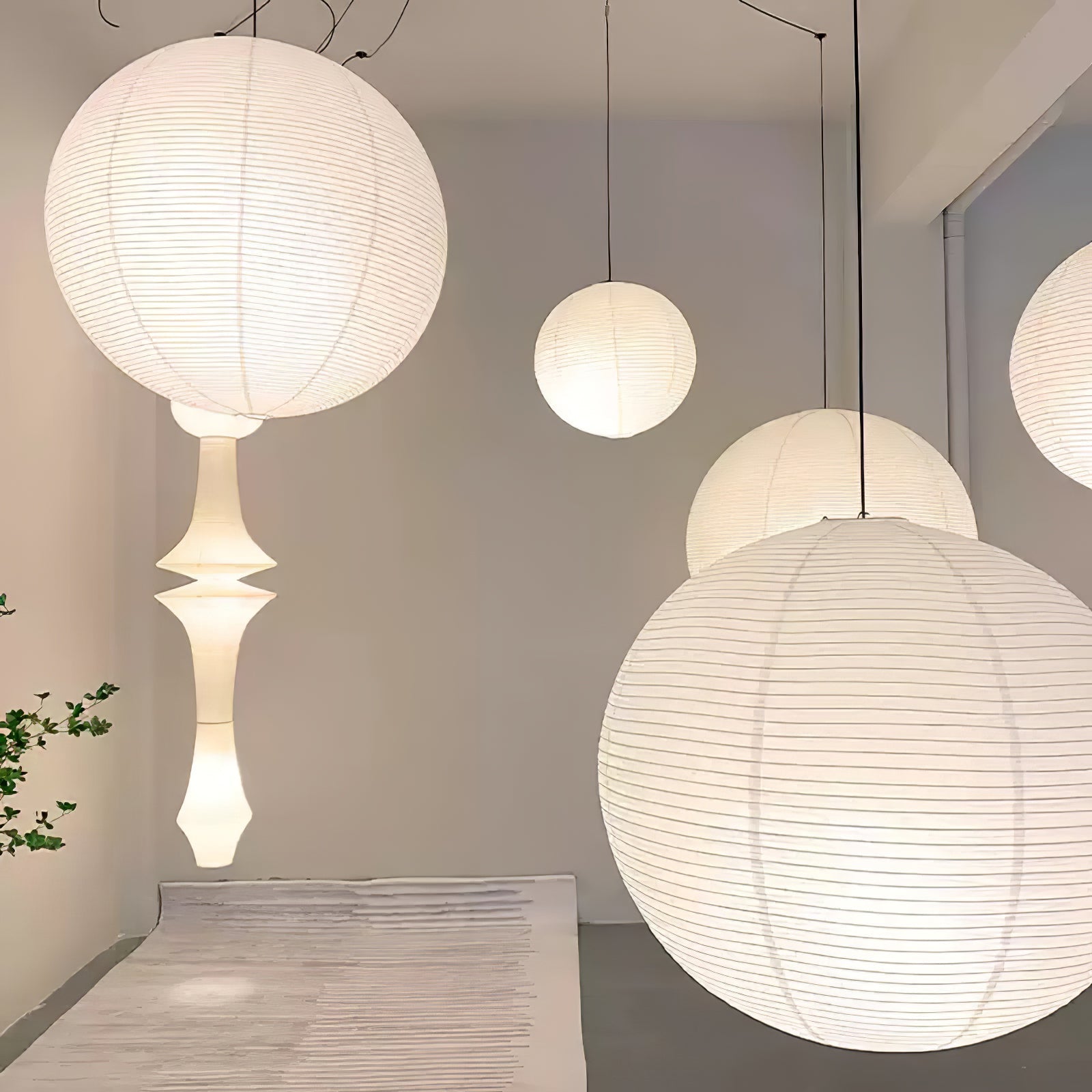 Sylin Pendant Swag Light Mulberry Silk - Neutralighting