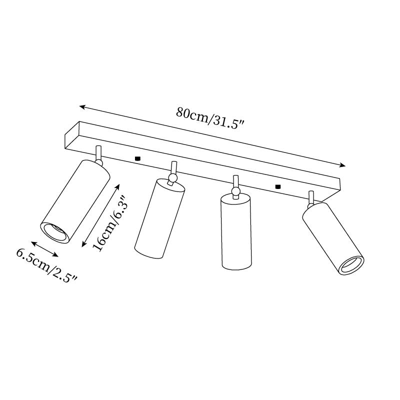 Navine 3-Light Adjustable Ceiling Spotlight - Neutralighting