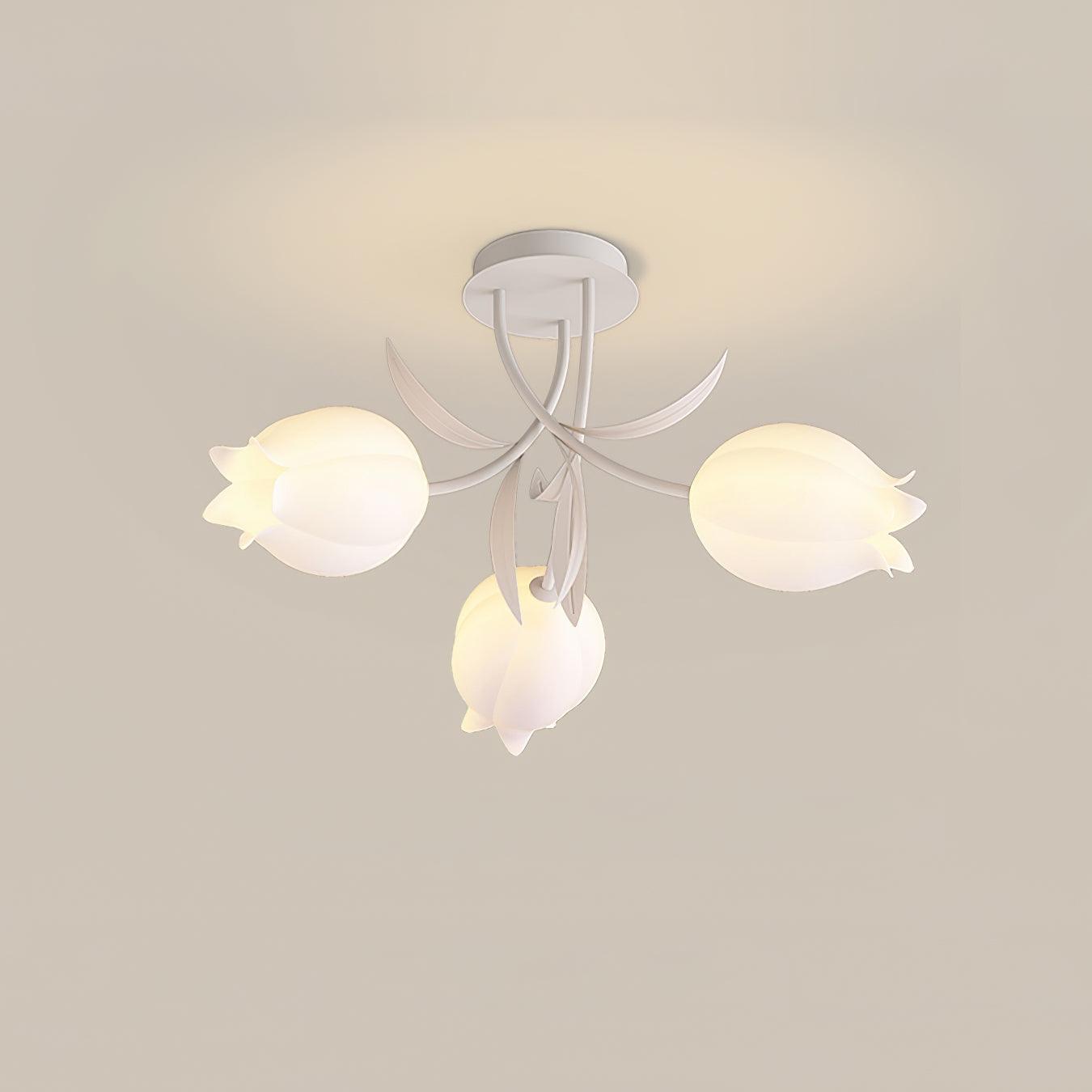 Greya Natural Flower Flush Mount Ceiling Light - Neutralighting