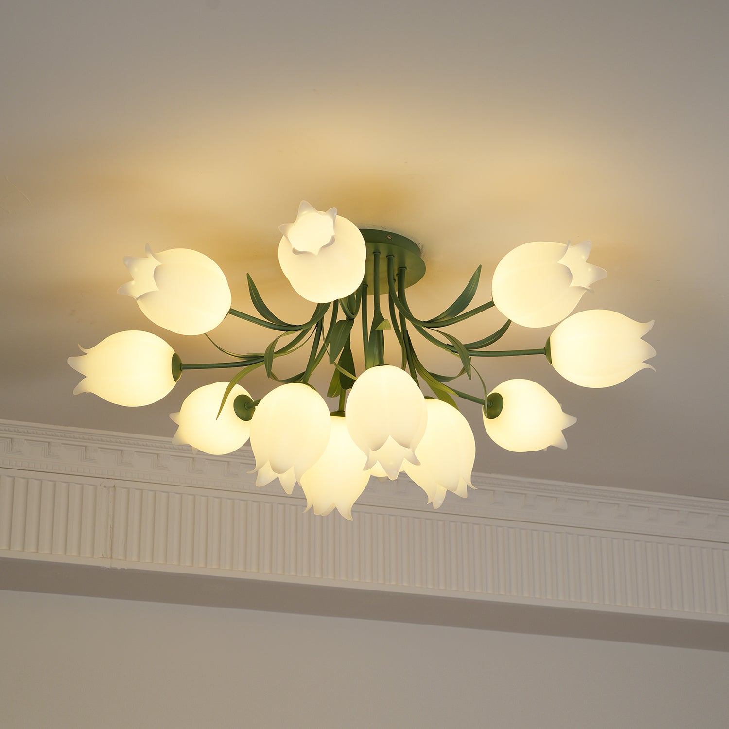 Greya Natural Flower Flush Mount Ceiling Light - Neutralighting