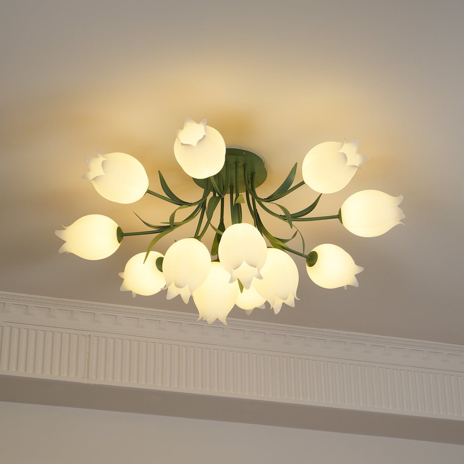 Greya Natural Flower Flush Mount Ceiling Light - Neutralighting
