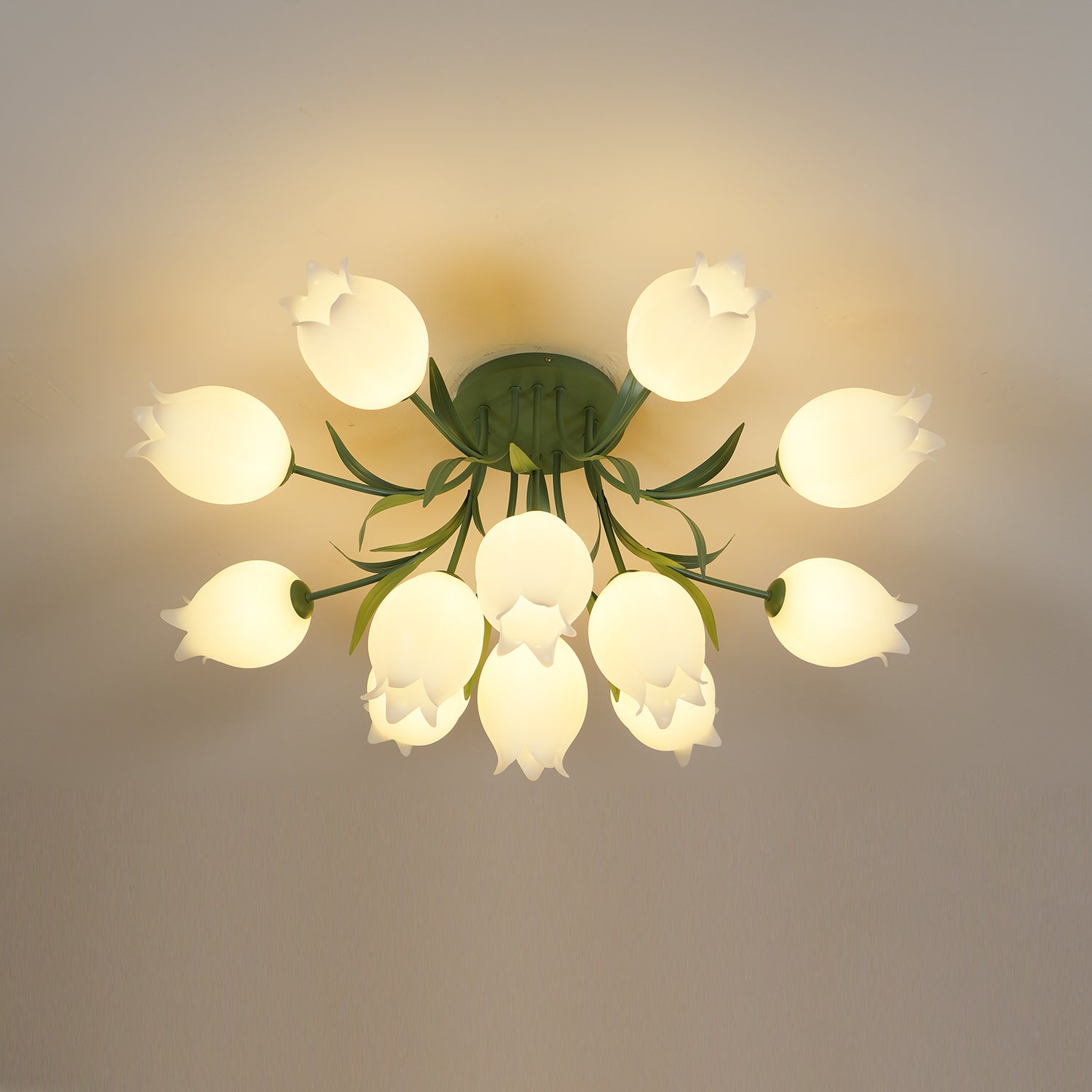 Greya Natural Flower Flush Mount Ceiling Light - Neutralighting