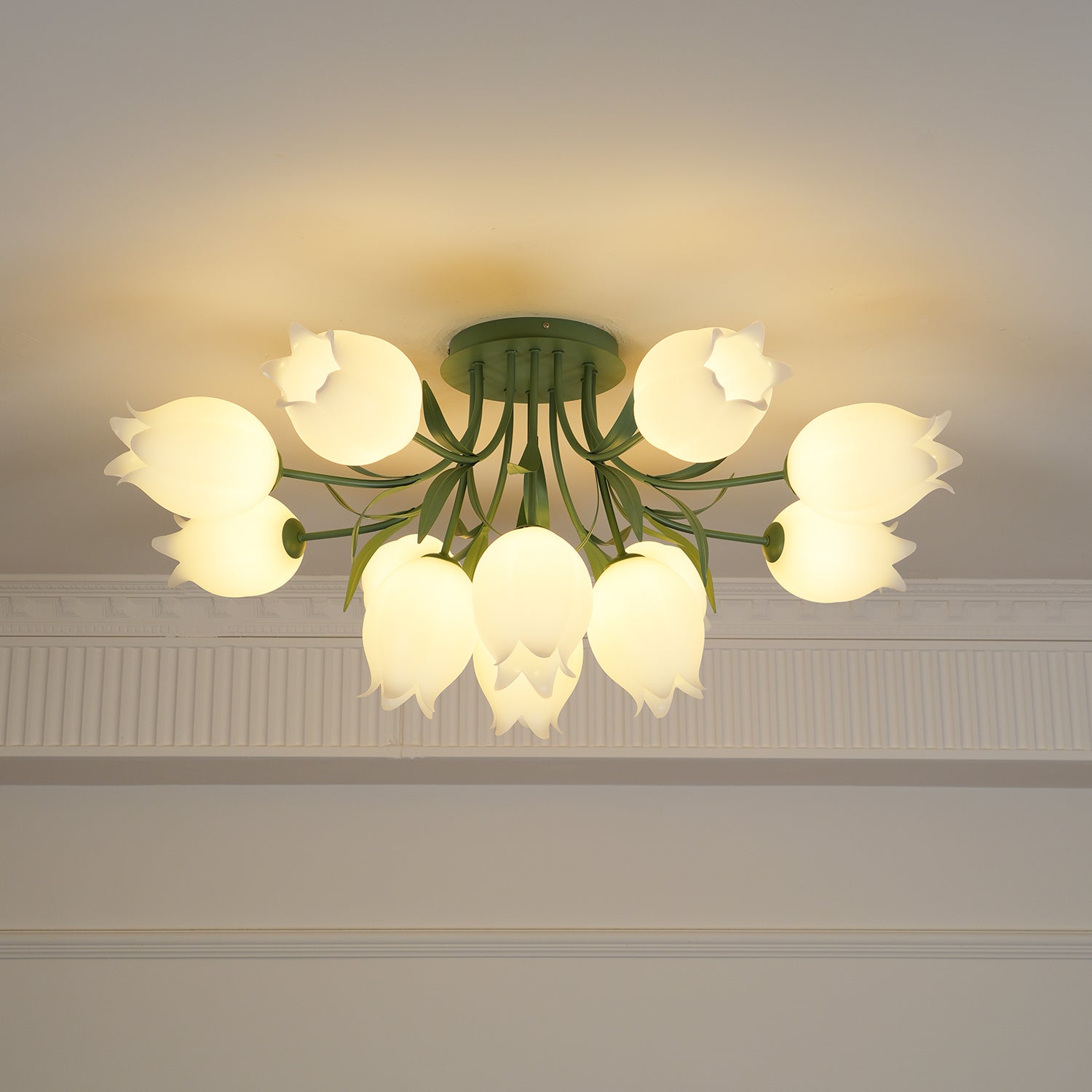 Greya Natural Flower Flush Mount Ceiling Light - Neutralighting