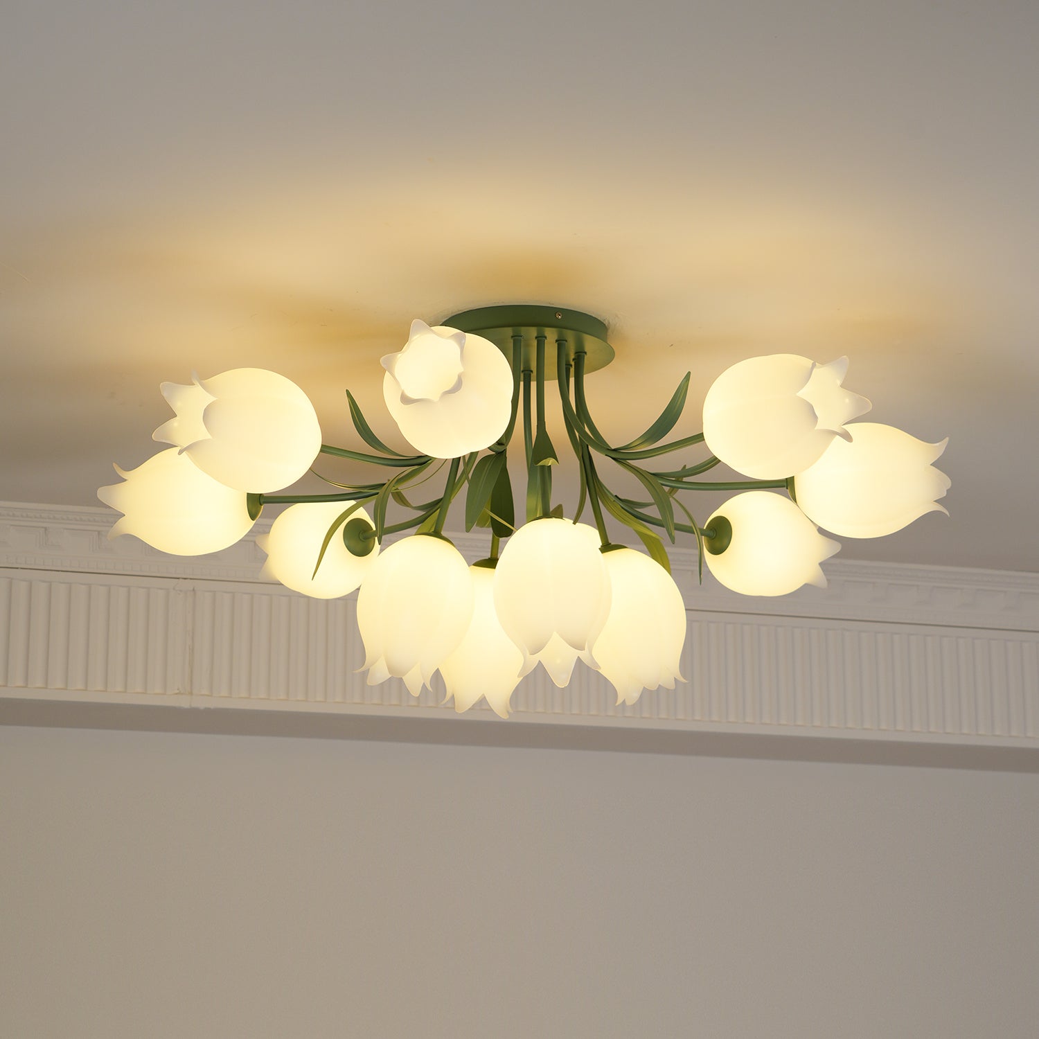 Greya Natural Flower Flush Mount Ceiling Light - Neutralighting