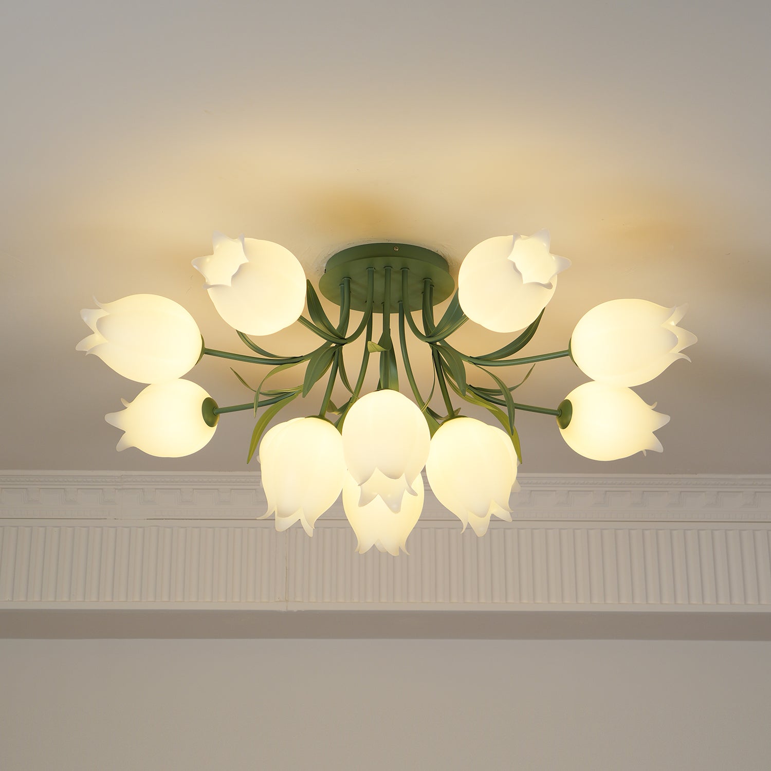 Greya Natural Flower Flush Mount Ceiling Light - Neutralighting