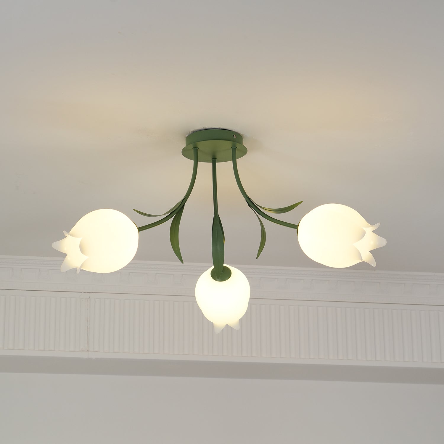Greya Natural Flower Flush Mount Ceiling Light - Neutralighting