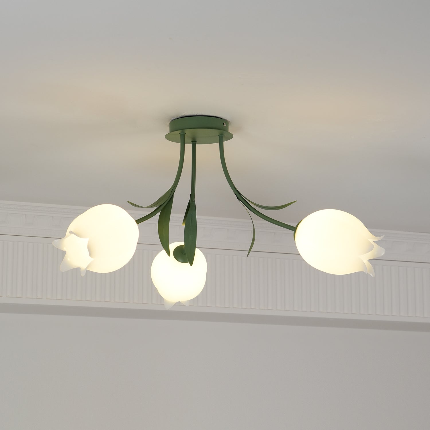Greya Natural Flower Flush Mount Ceiling Light - Neutralighting