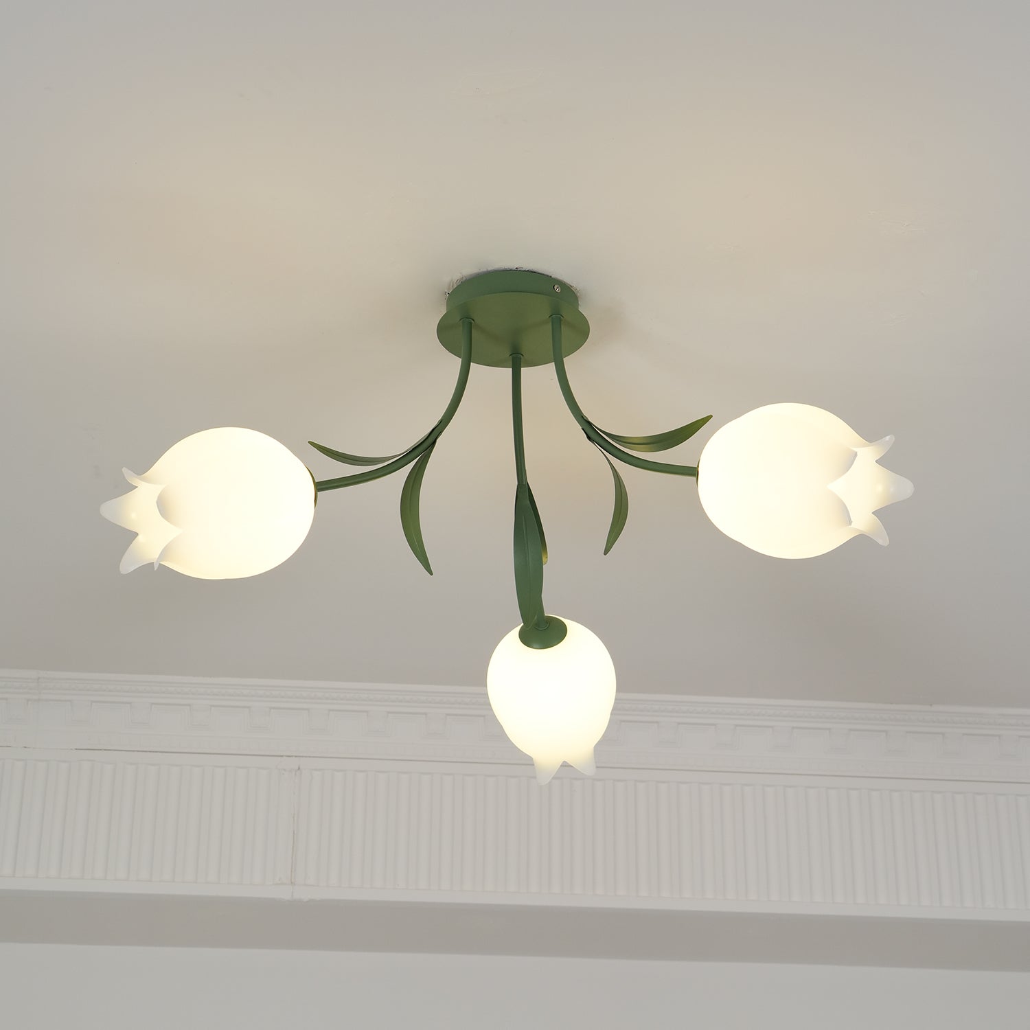Greya Natural Flower Flush Mount Ceiling Light - Neutralighting