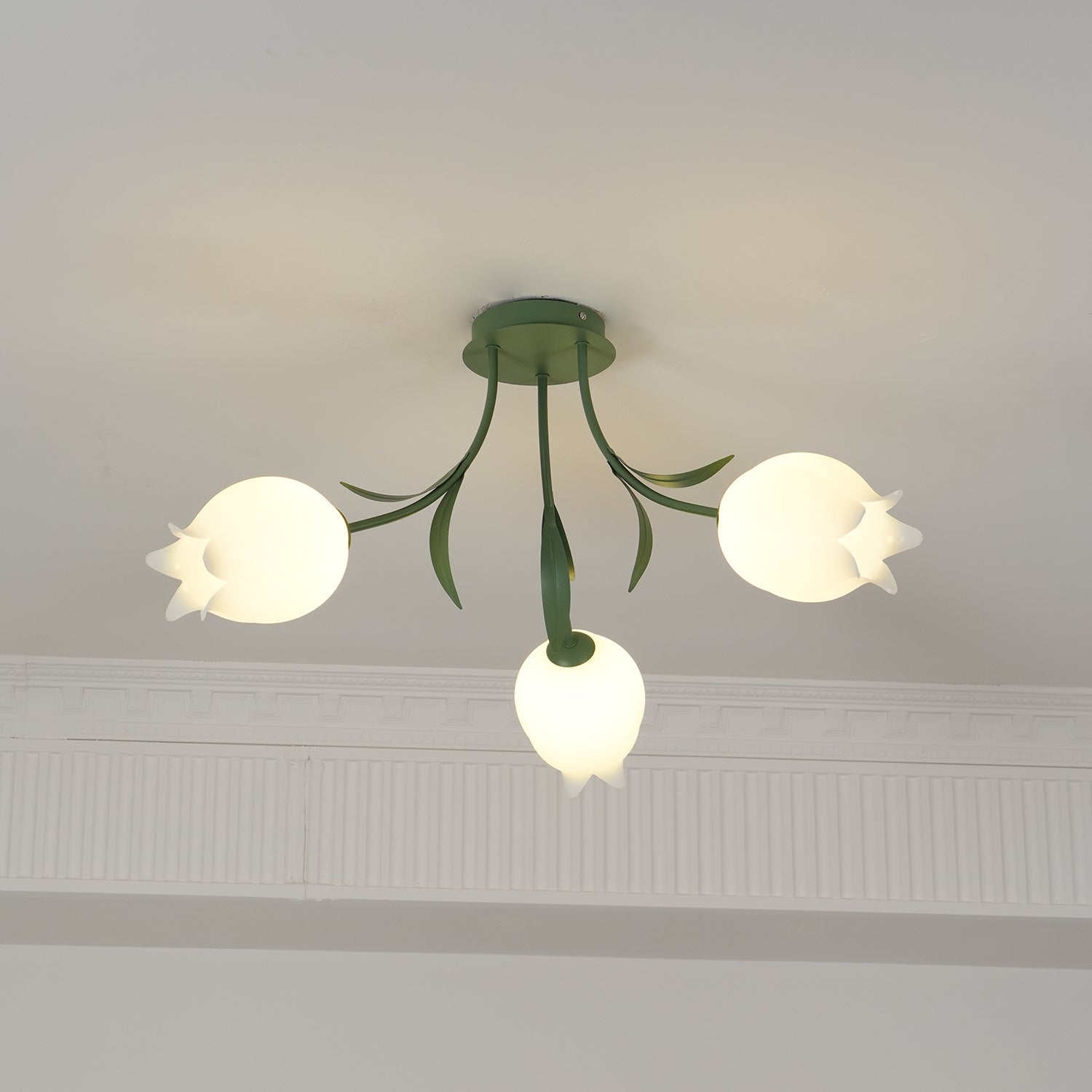 Greya Natural Flower Flush Mount Ceiling Light - Neutralighting