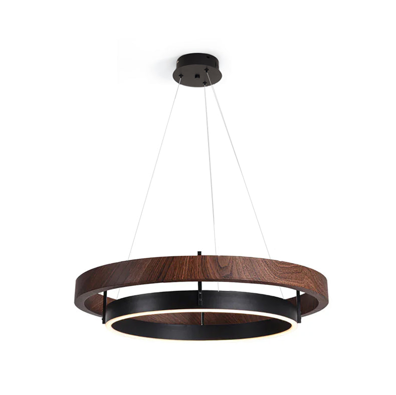 Acorn Ring Wood Chandelier - Neutralighting