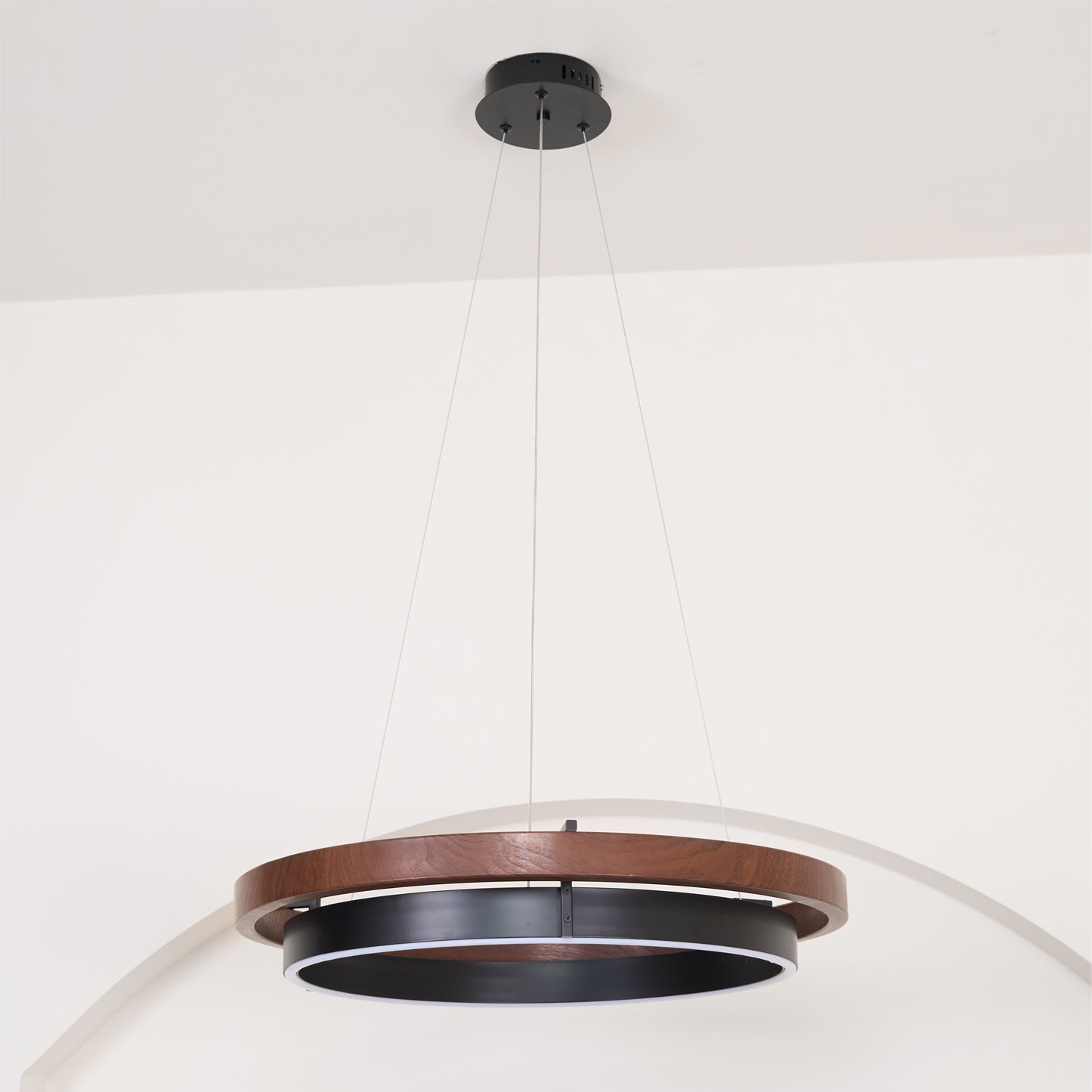 Acorn Ring Wood Chandelier - Neutralighting