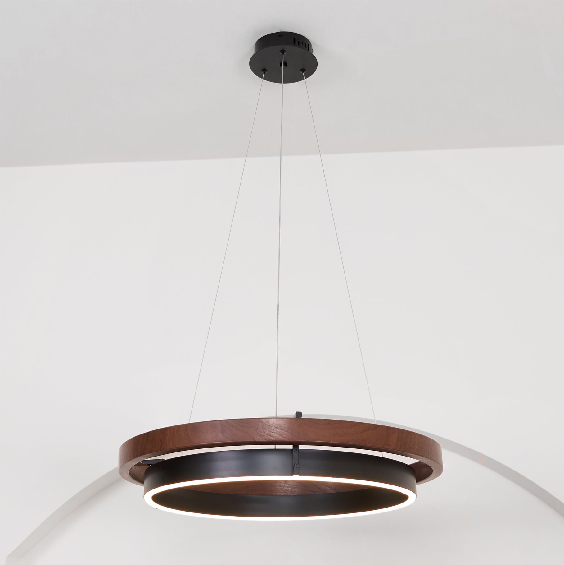 Acorn Ring Wood Chandelier - Neutralighting